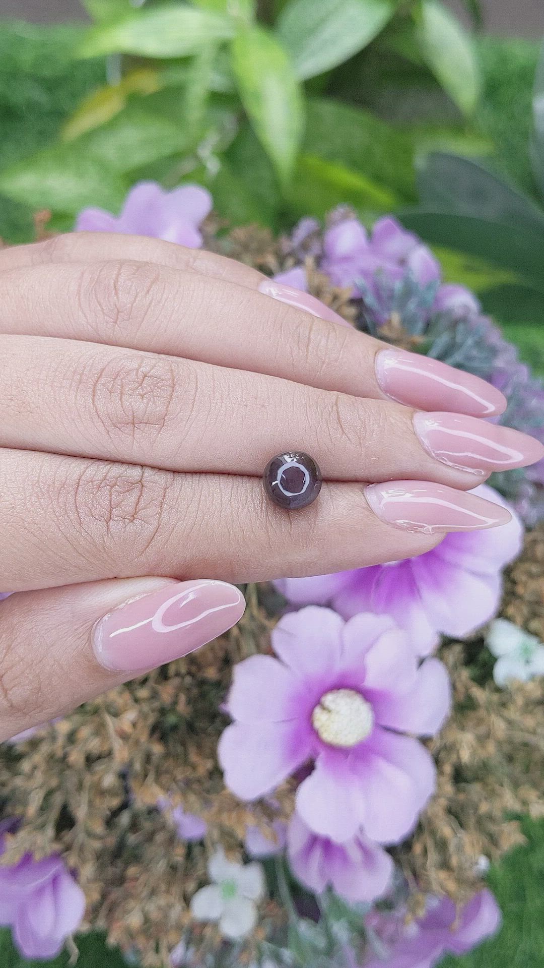 2.55 Ct. Cabochon Chrysoberyl from Ceylon (Sri Lanka) Size Video