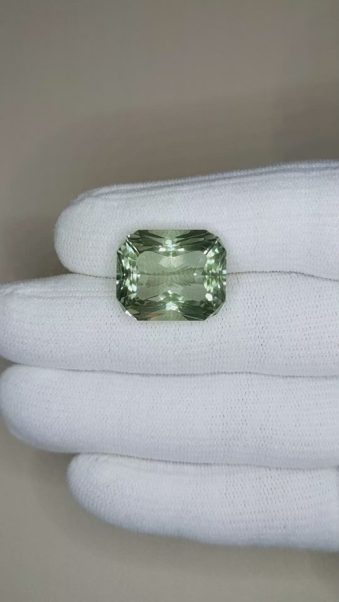 18.83 Ct. Prasiolite from Brazil Size Video