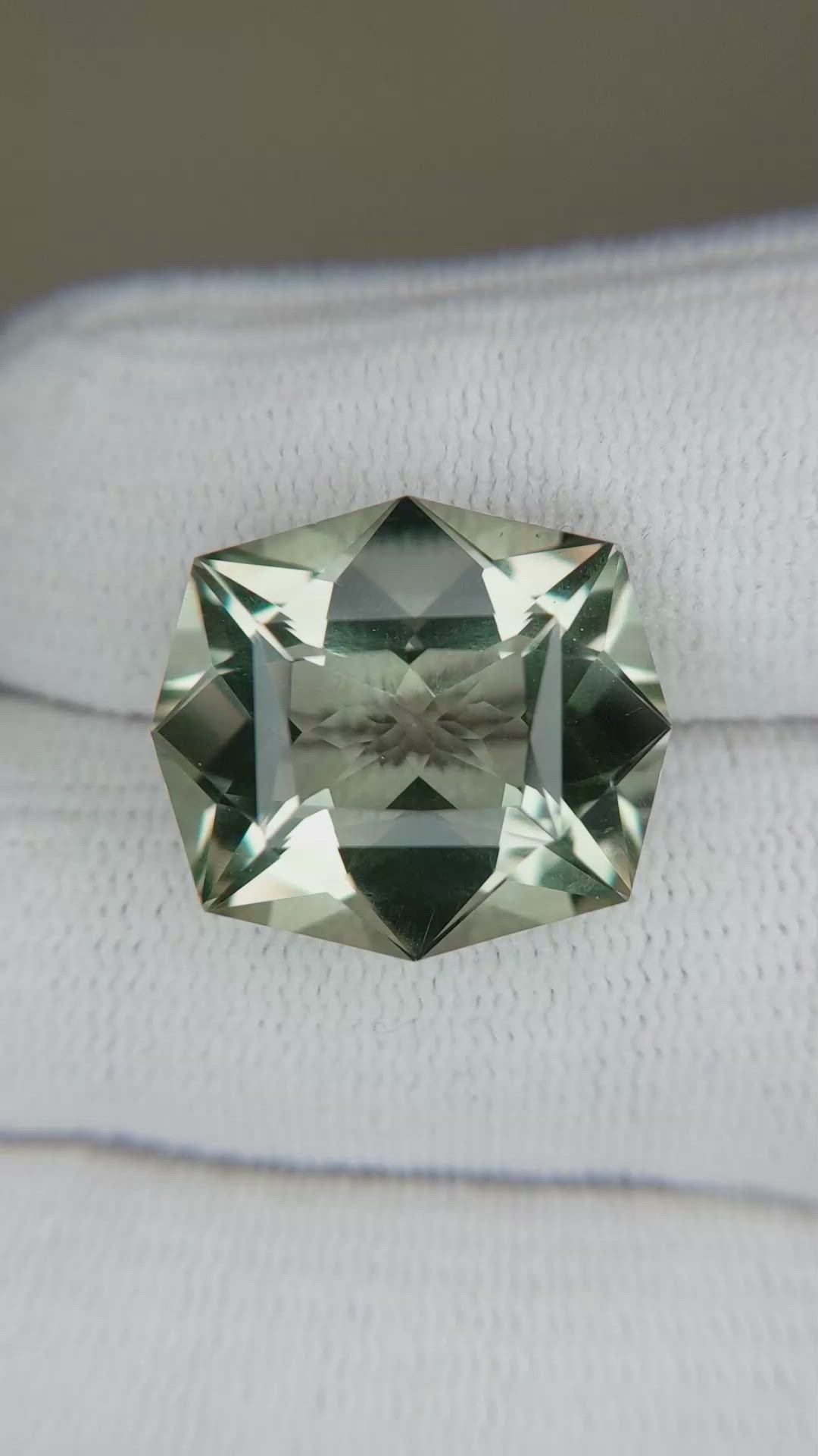 16.03 Ct. Prasiolite from Brazil Size Video