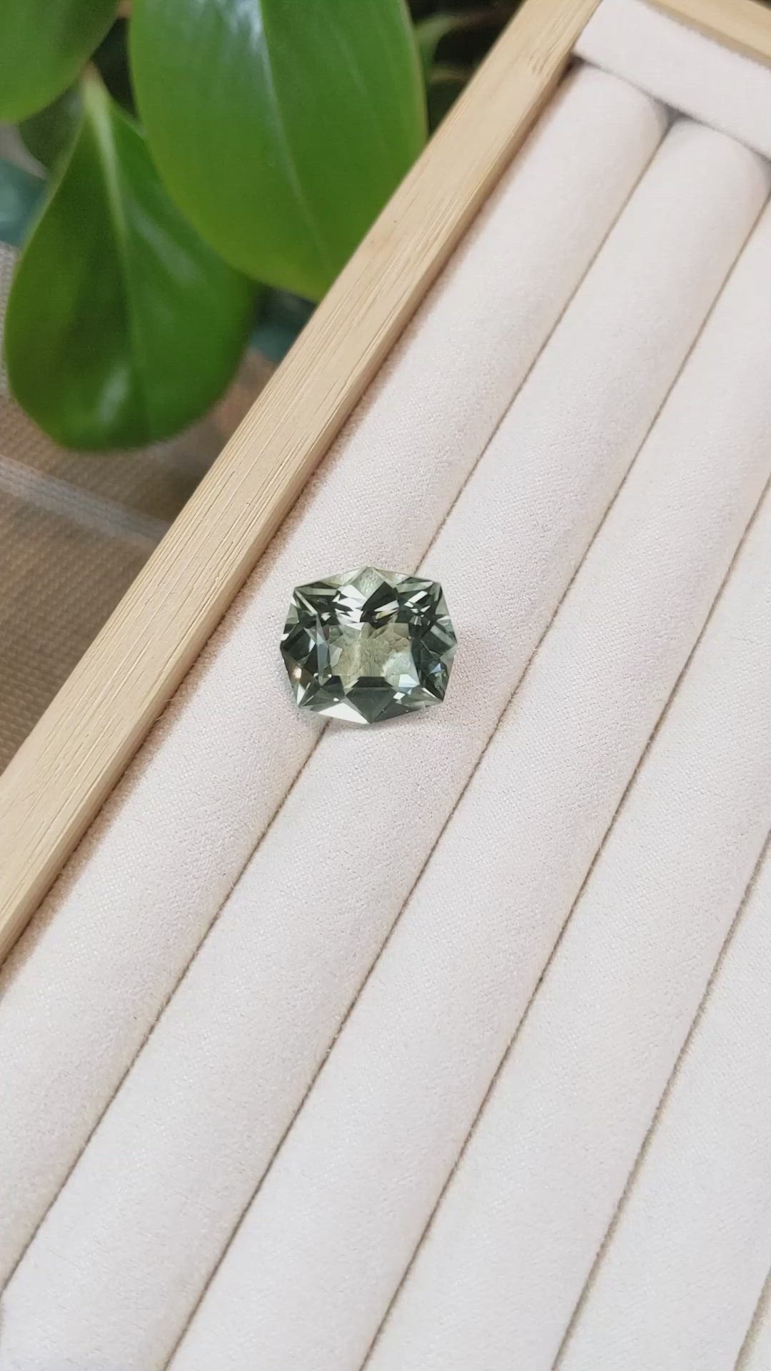 16.03 Ct. Prasiolite from Brazil Size Video