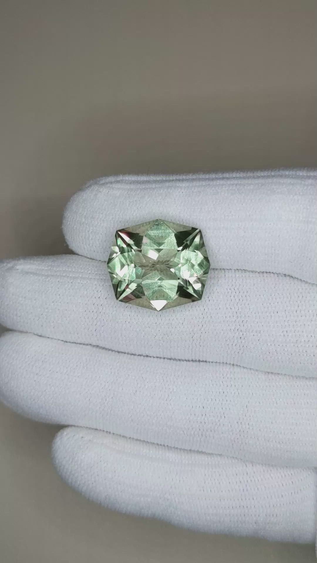 16.03 Ct. Prasiolite from Brazil Size Video
