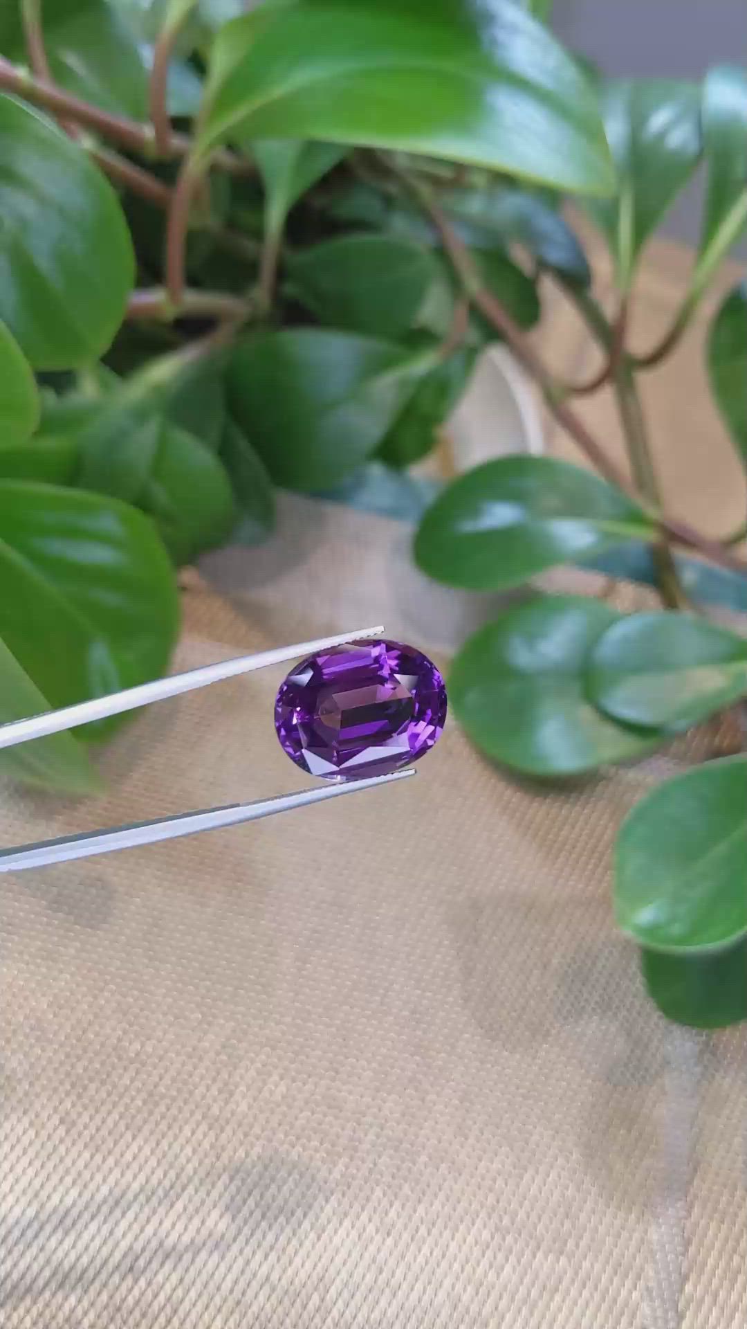 19.44 Ct. Amethyst from Bolivia Size Video