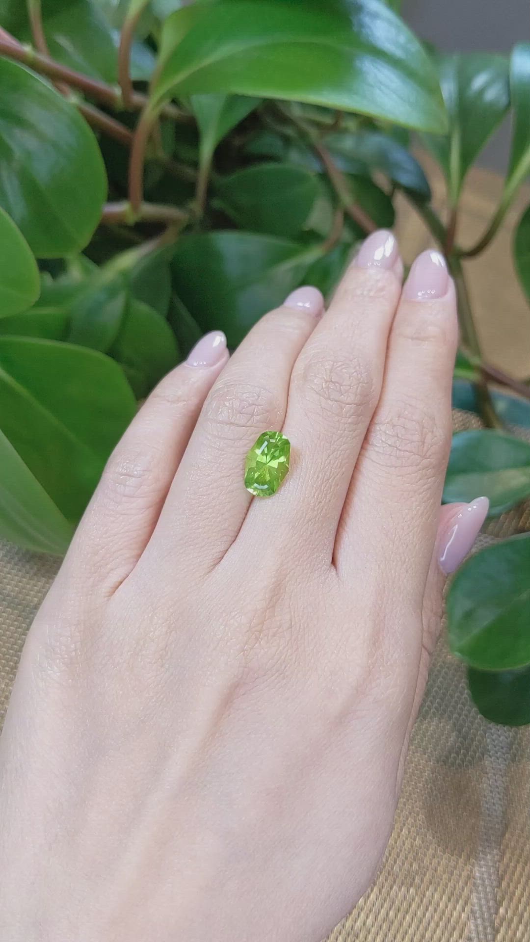 3.68 Ct. Peridot from Afghanistan Size Video