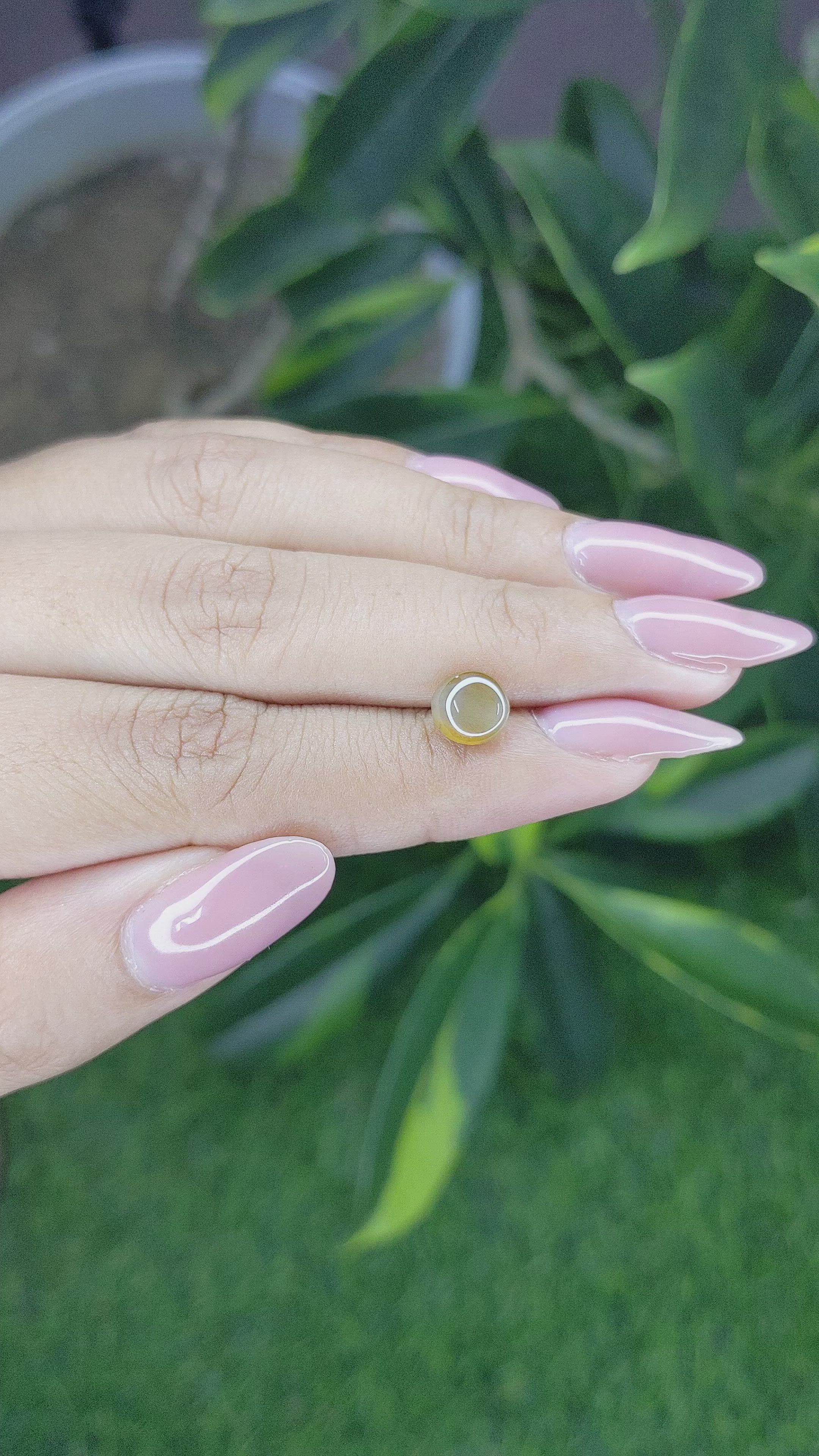 1.92 Ct. Cabochon Chrysoberyl from Ceylon (Sri Lanka) Size Video