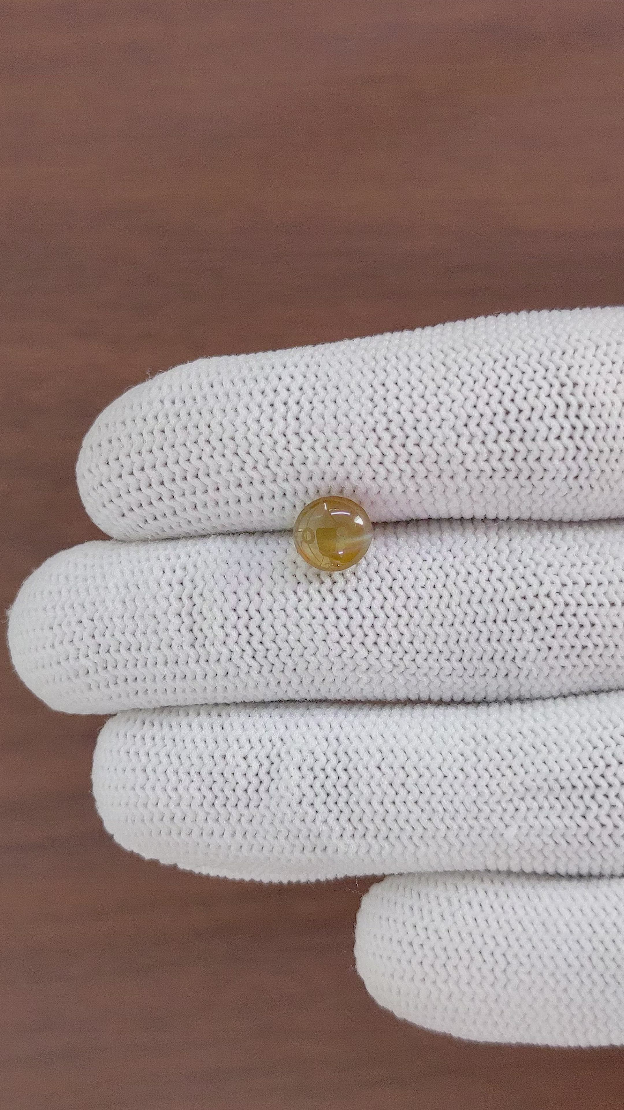 1.92 Ct. Cabochon Chrysoberyl from Ceylon (Sri Lanka) Size Video