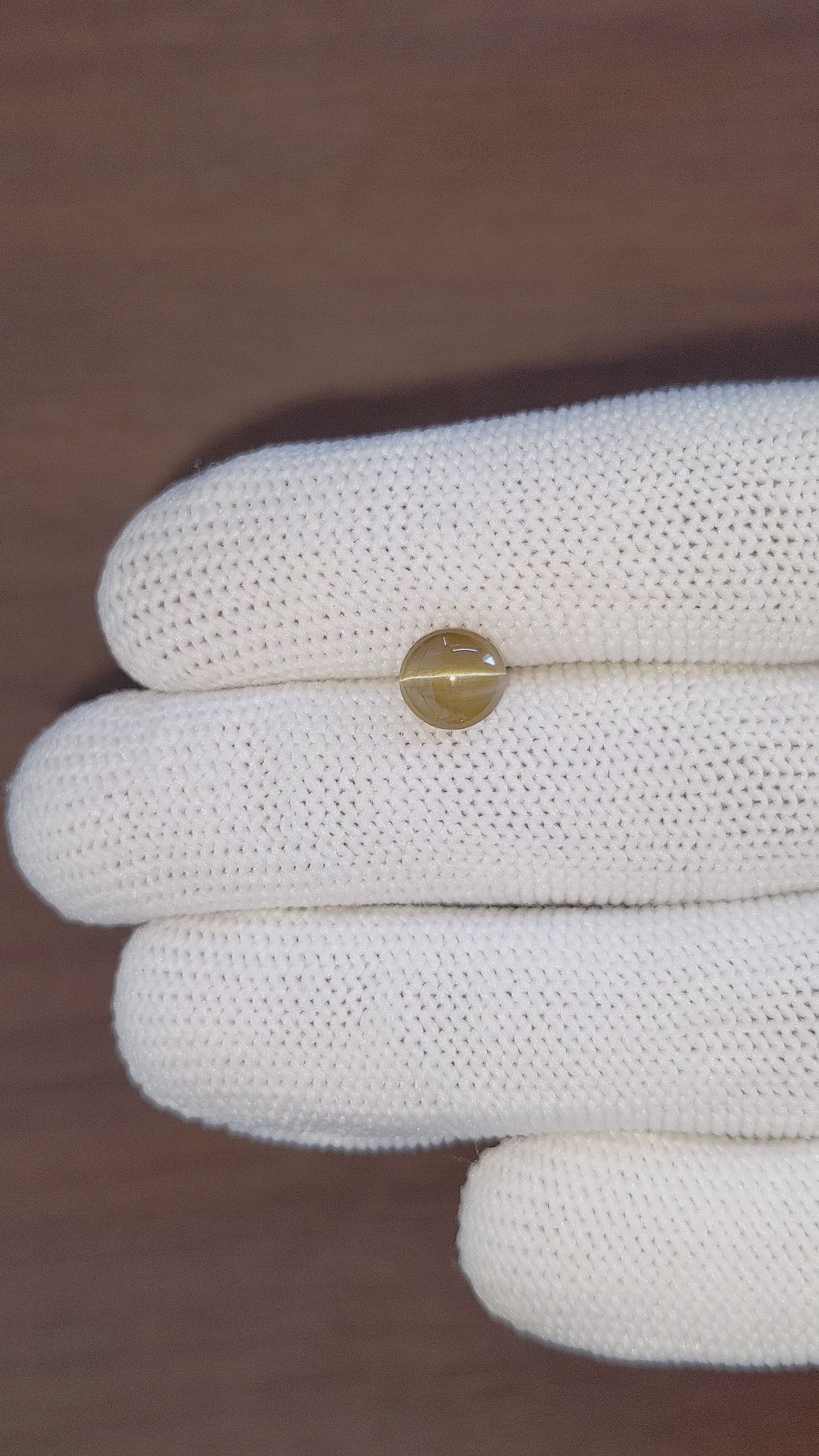 1.92 Ct. Cabochon Chrysoberyl from Ceylon (Sri Lanka) Size Video