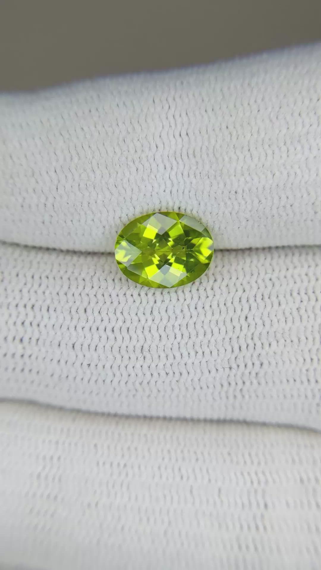 2.01 Ct. Peridot from Burma (Myanmar) Size Video
