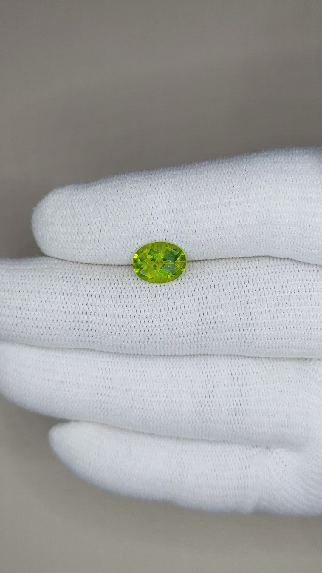 2.01 Ct. Peridot from Burma (Myanmar) Size Video
