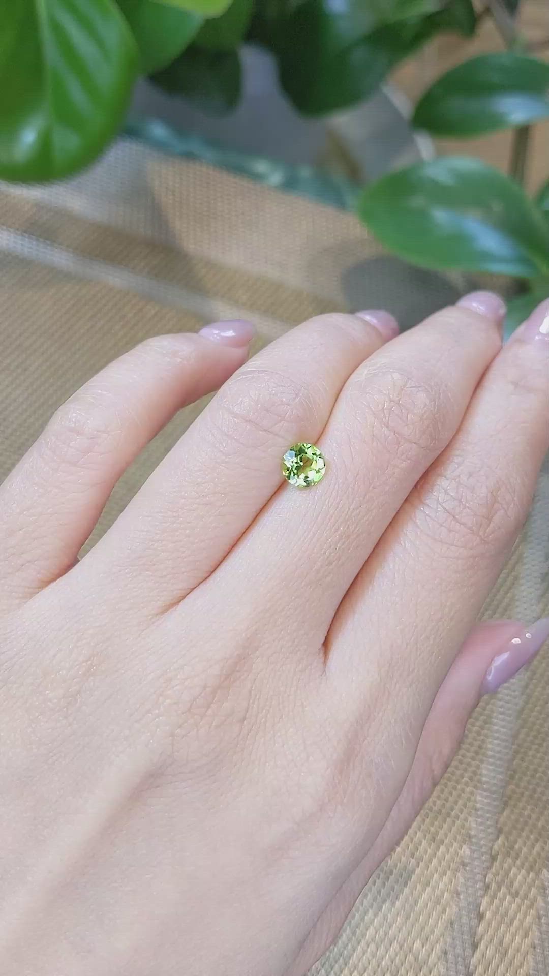 0.77 Ct. Peridot from Burma (Myanmar) Size Video