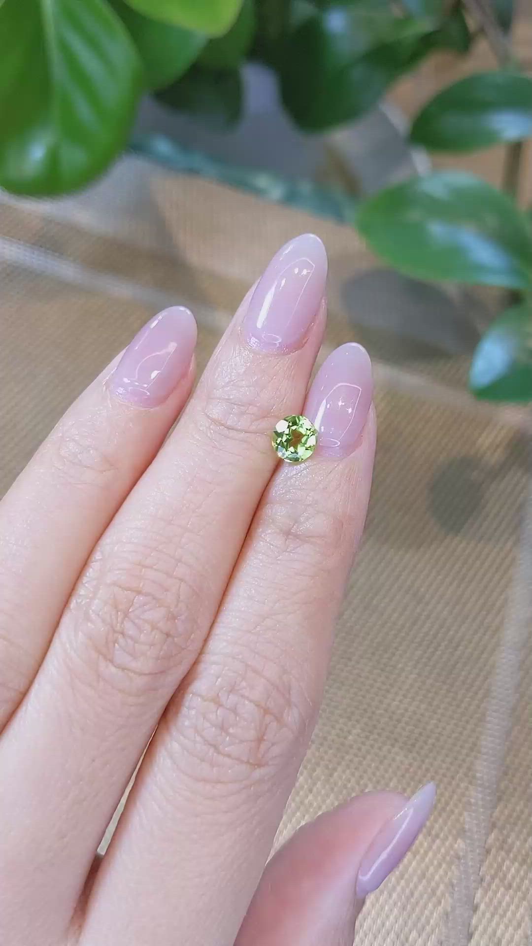 0.77 Ct. Peridot from Burma (Myanmar) Size Video