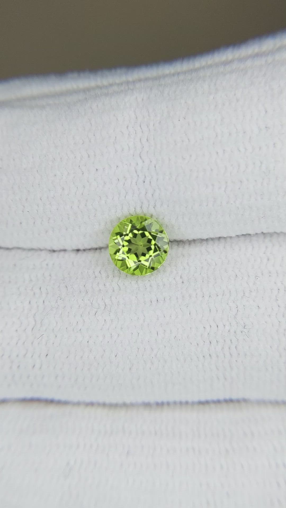 0.77 Ct. Peridot from Burma (Myanmar) Size Video
