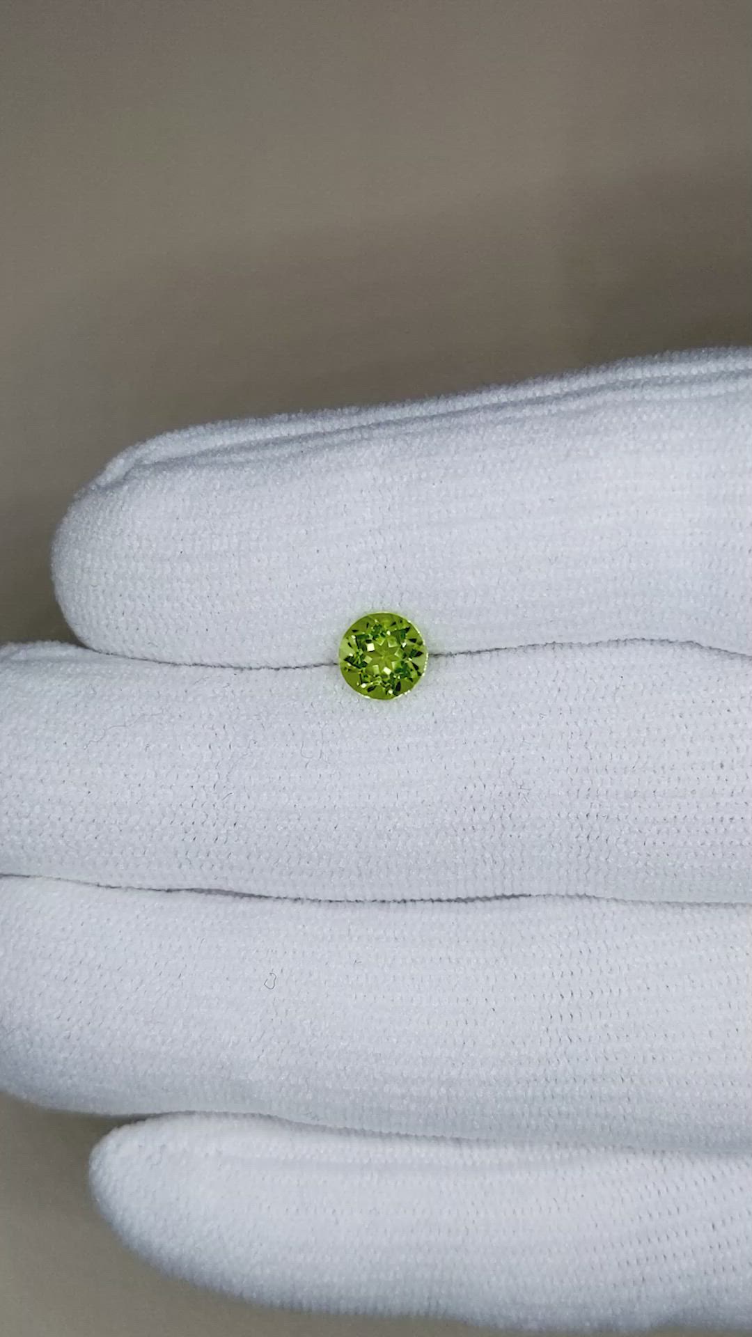 0.77 Ct. Peridot from Burma (Myanmar) Size Video