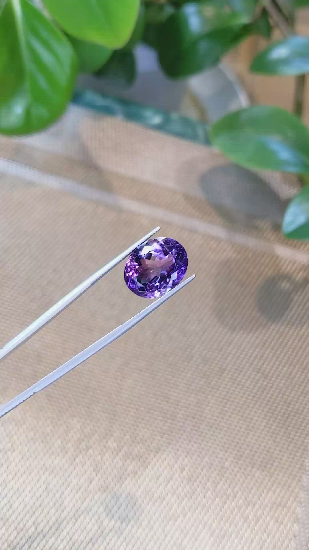 11.42 Ct. Amethyst from Africa Size Video