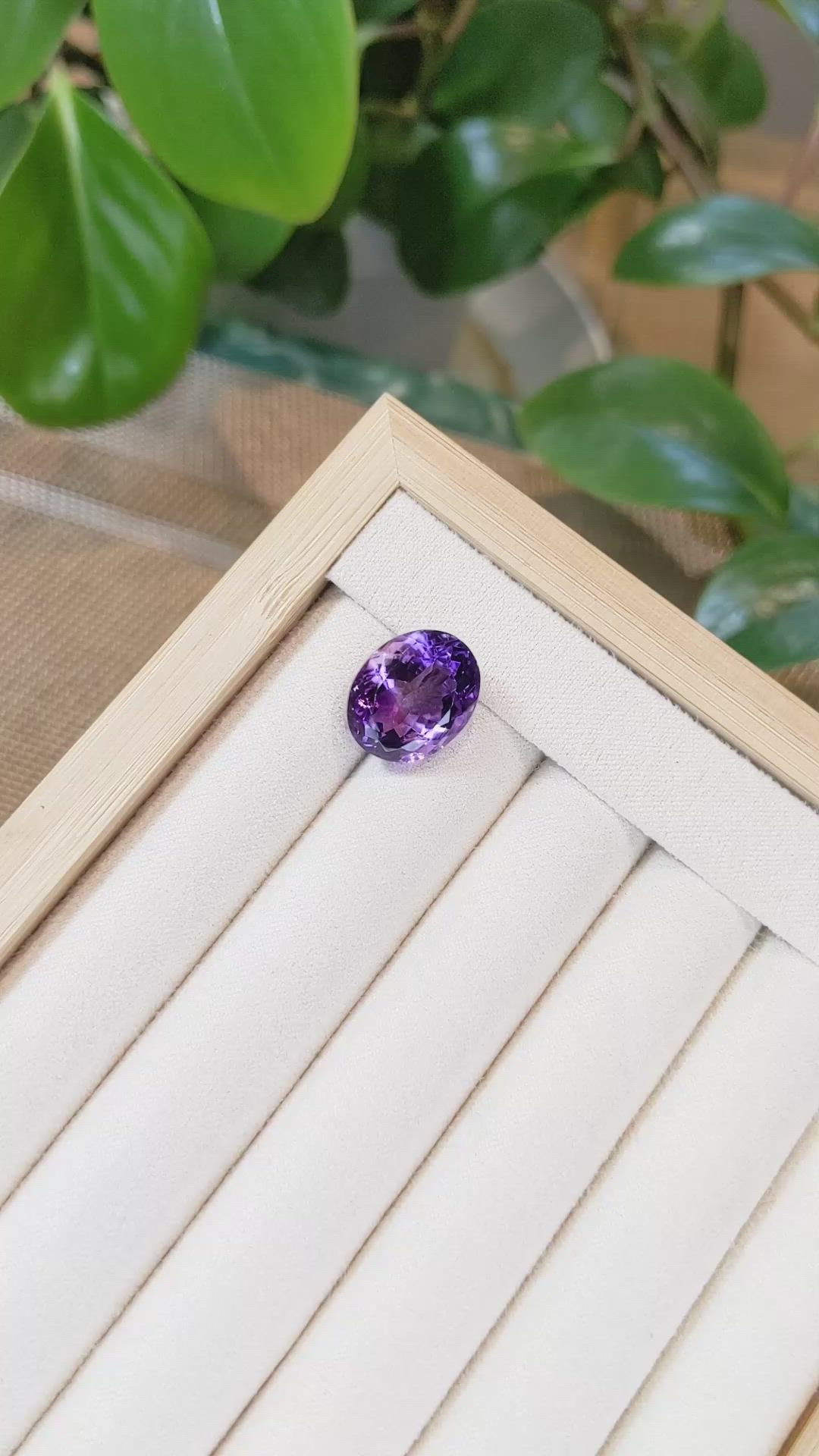 11.42 Ct. Amethyst from Africa Size Video