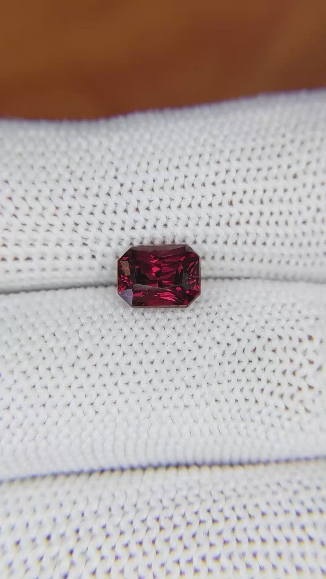 1.88 Ct. Rhodolite Garnet from Ceylon (Sri Lanka) Size Video