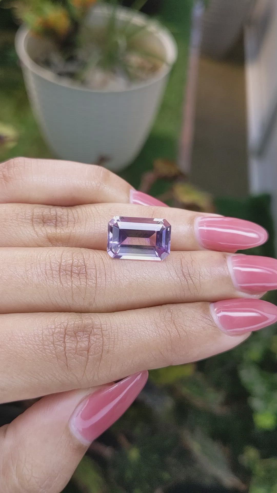 7.10 Ct. Ametrine from Ceylon (Sri Lanka) Size Video