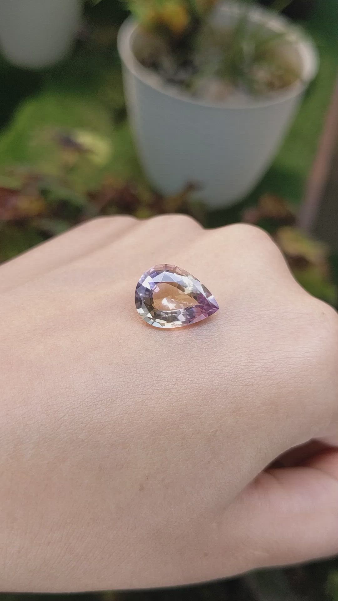 4.98 Ct. Ametrine from Ceylon (Sri Lanka) Size Video