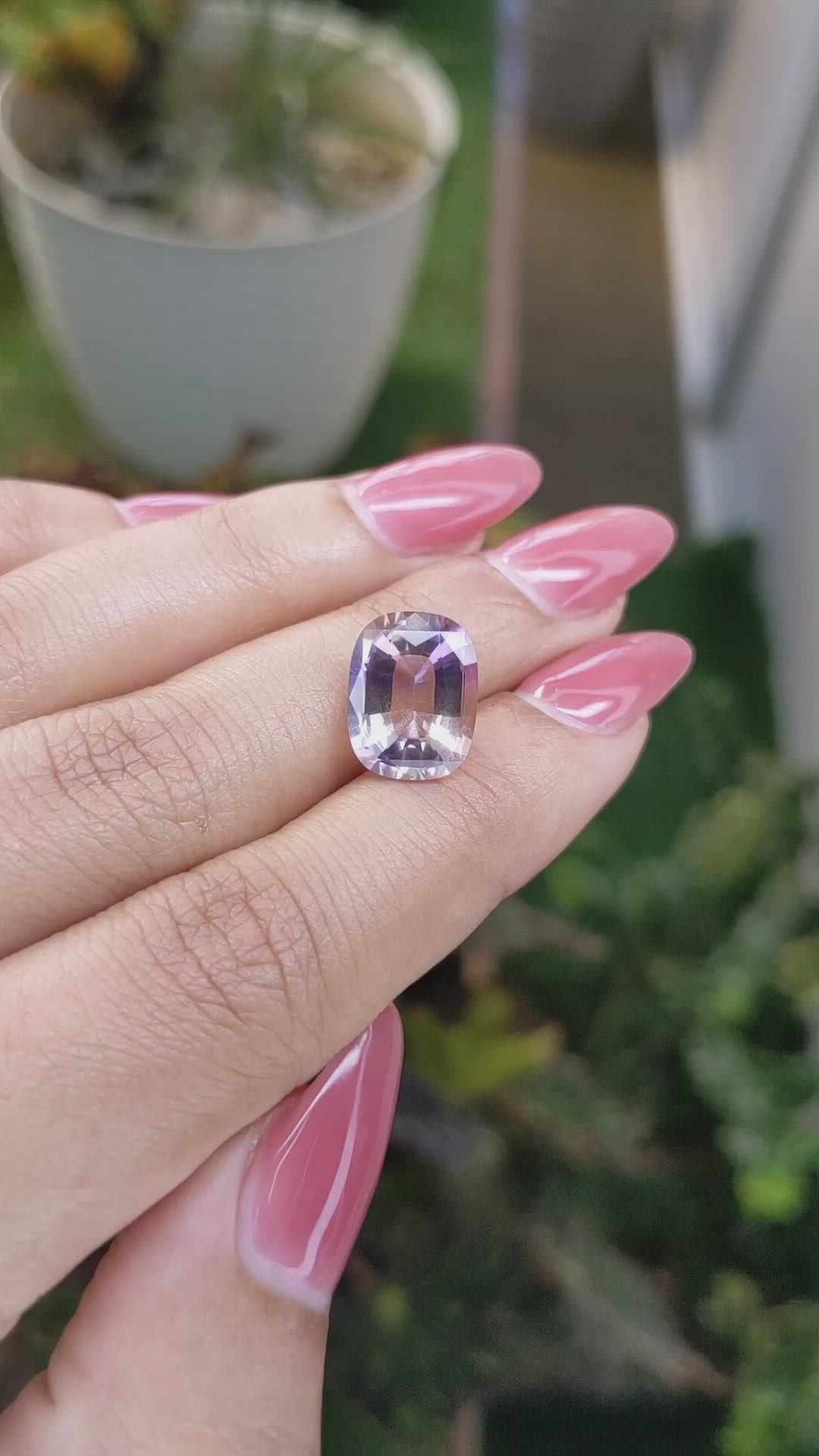 4.25 Ct. Ametrine from Ceylon (Sri Lanka) Size Video
