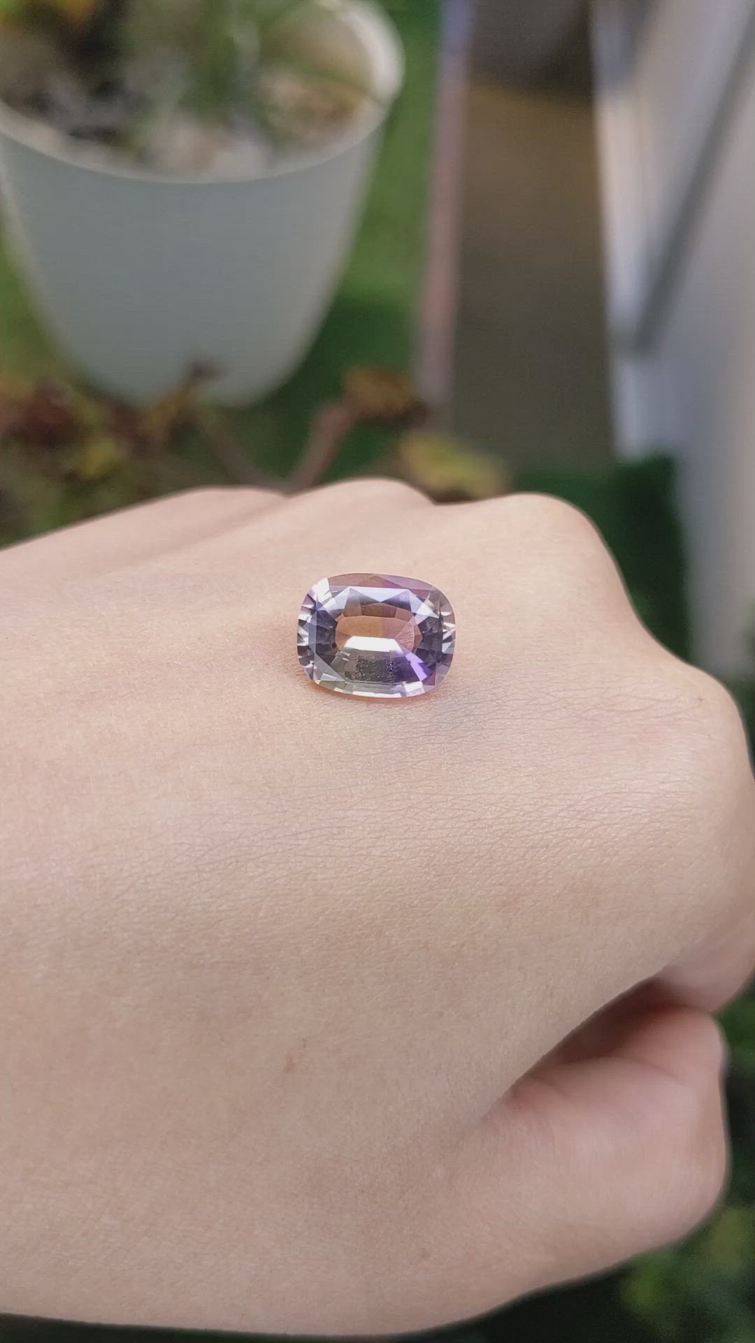 4.25 Ct. Ametrine from Ceylon (Sri Lanka) Size Video