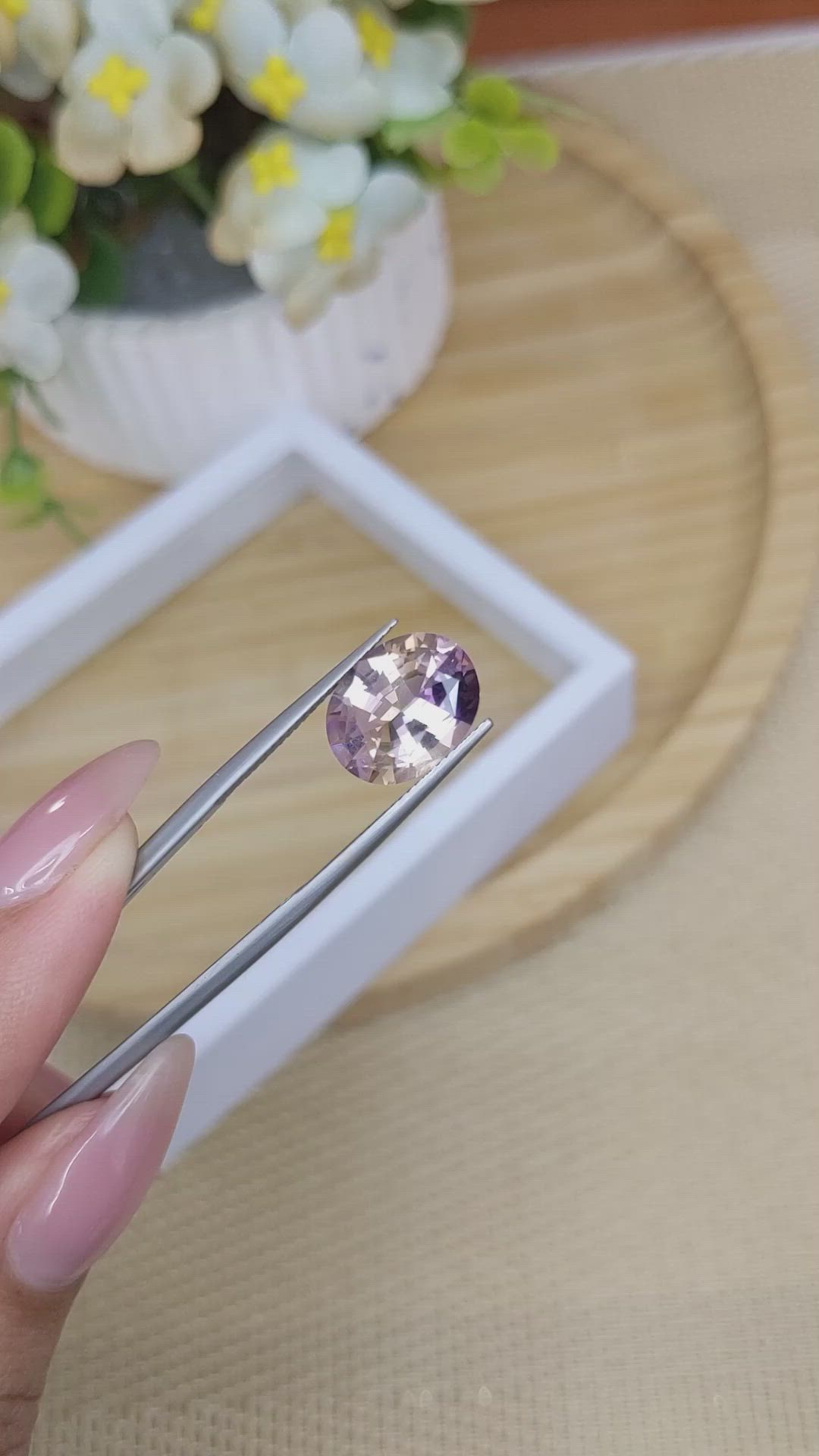 3.91 Ct. Ametrine from Ceylon (Sri Lanka) Size Video