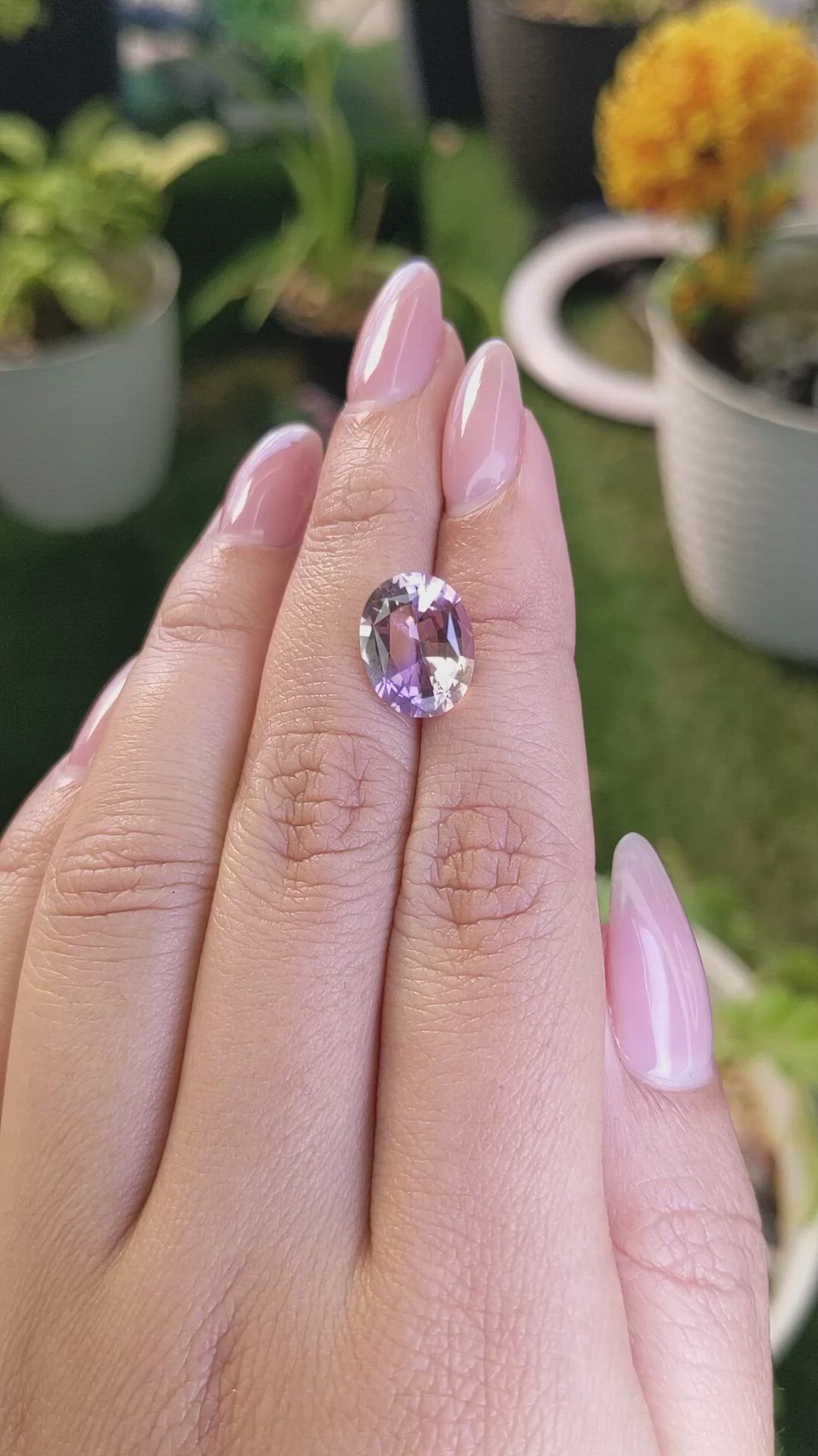 3.91 Ct. Ametrine from Ceylon (Sri Lanka) Size Video