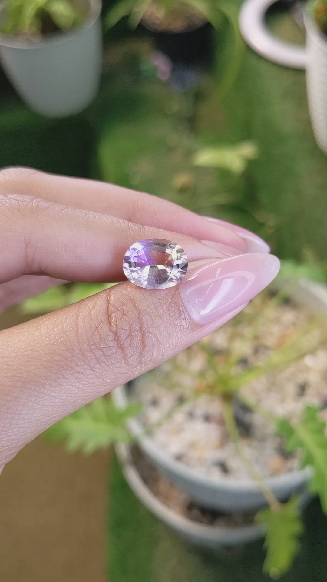 3.91 Ct. Ametrine from Ceylon (Sri Lanka) Size Video