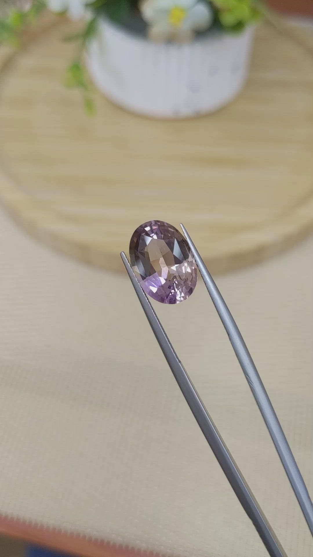 5.06 Ct. Ametrine from Ceylon (Sri Lanka) Size Video