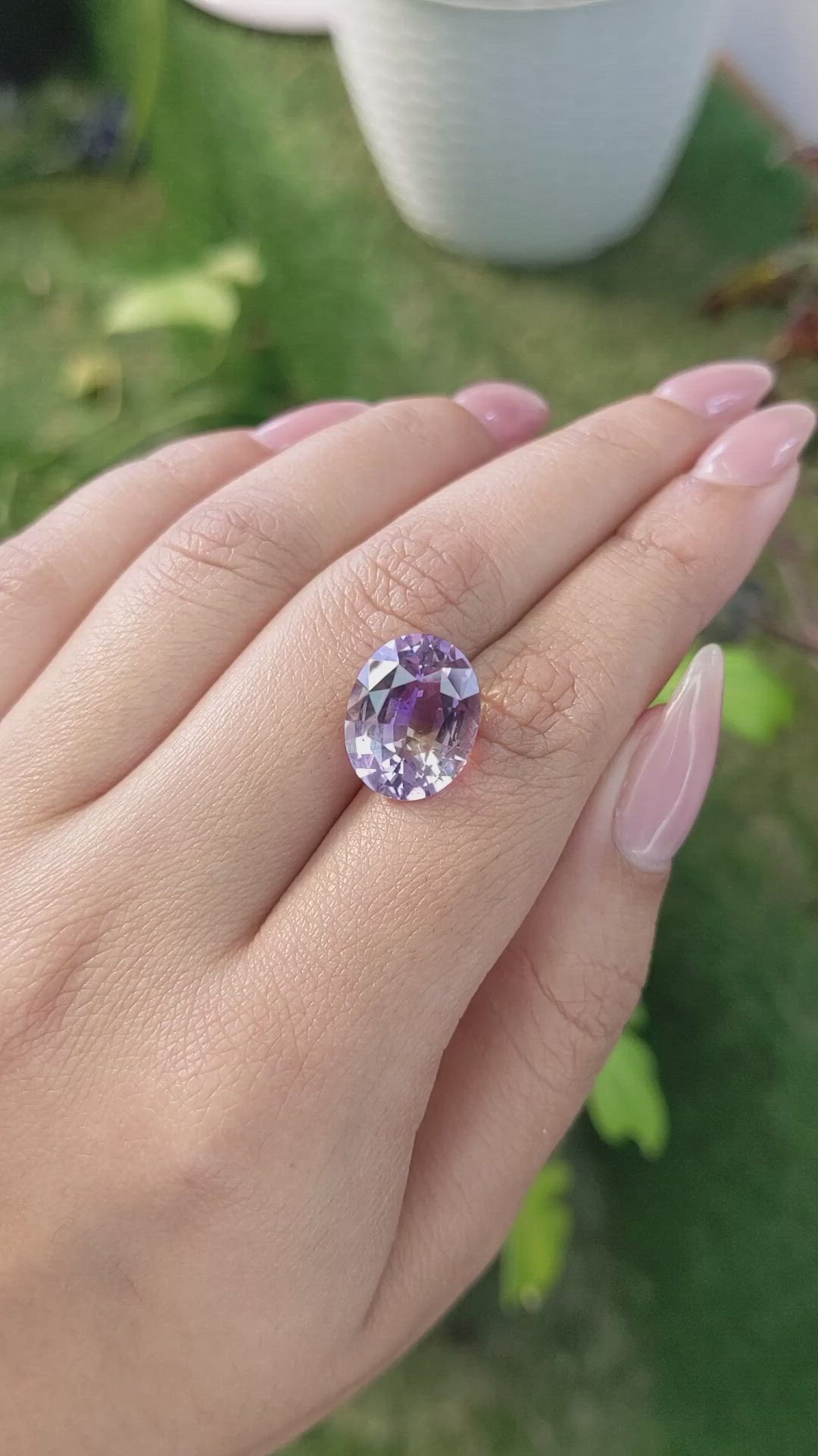 7.27 Ct. Ametrine from Ceylon (Sri Lanka) Size Video