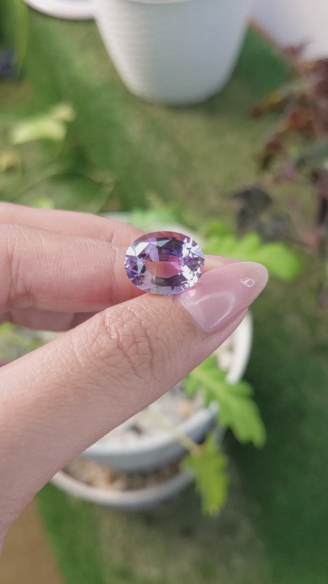 7.27 Ct. Ametrine from Ceylon (Sri Lanka) Size Video