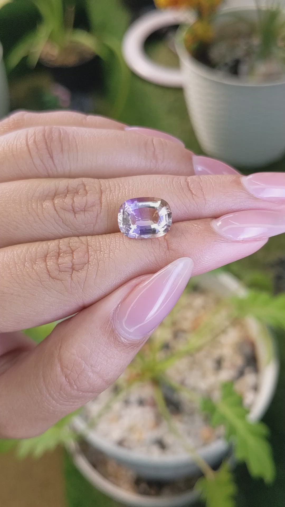 3.56 Ct. Ametrine from Ceylon (Sri Lanka) Size Video