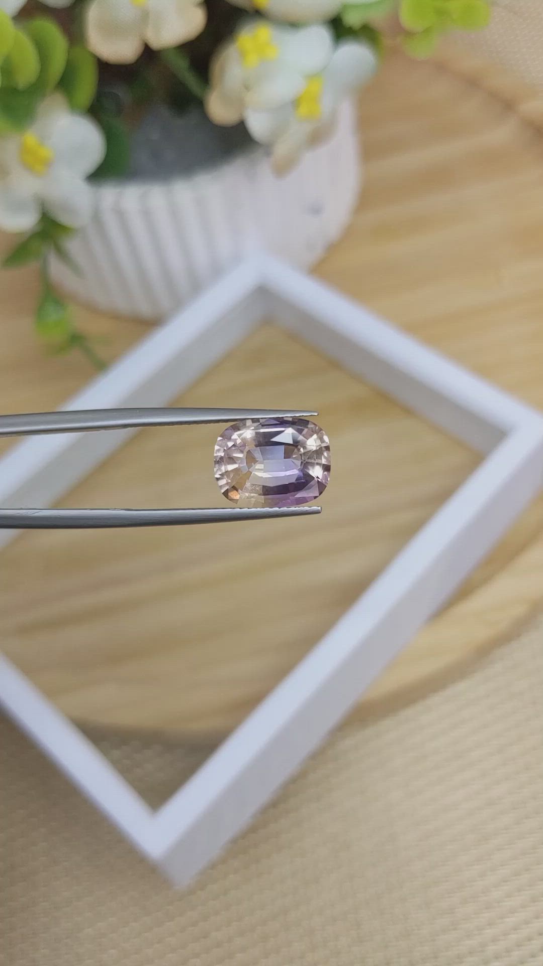 3.56 Ct. Ametrine from Ceylon (Sri Lanka) Size Video