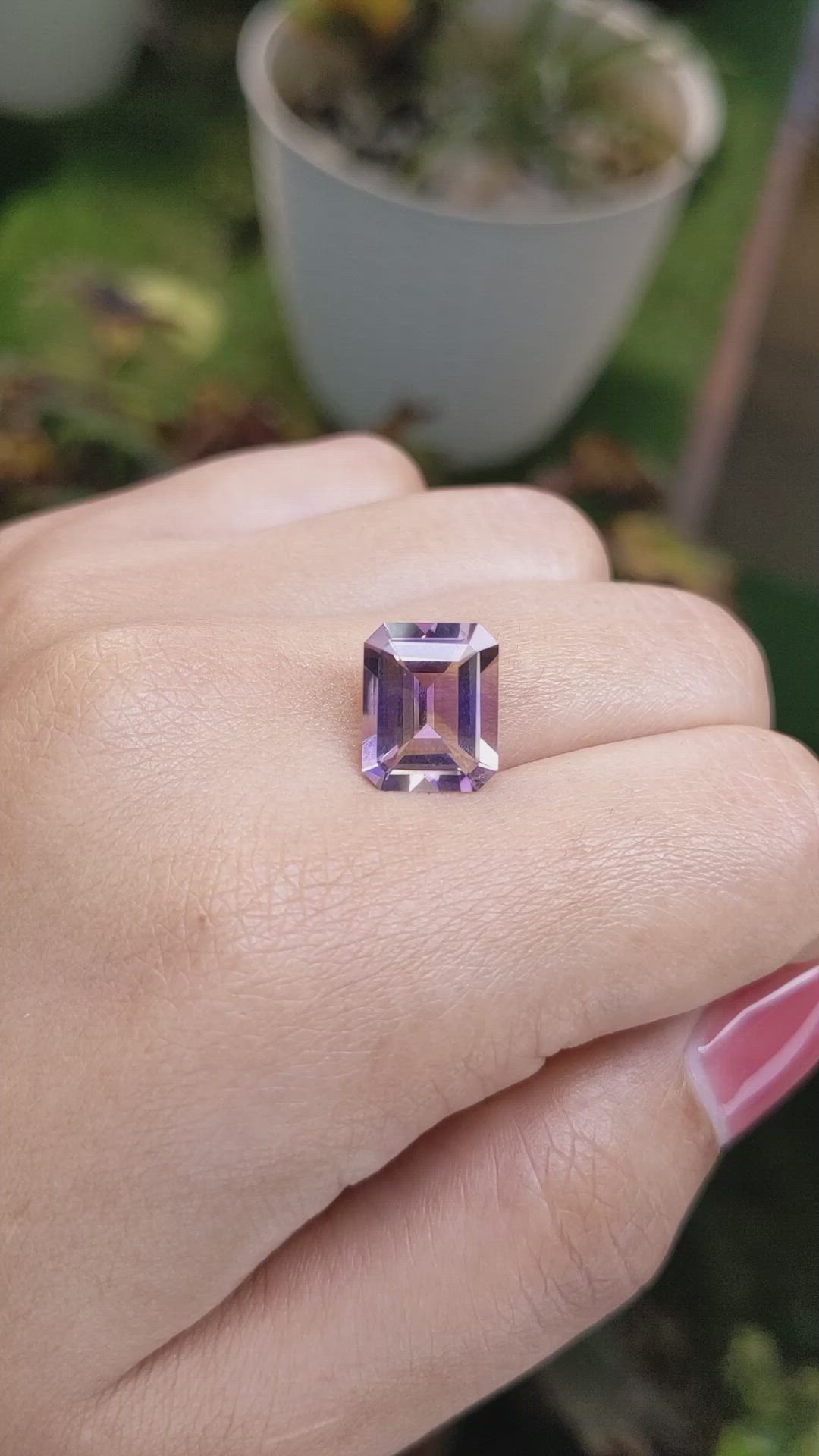4.51 Ct. Ametrine from Ceylon (Sri Lanka) Size Video