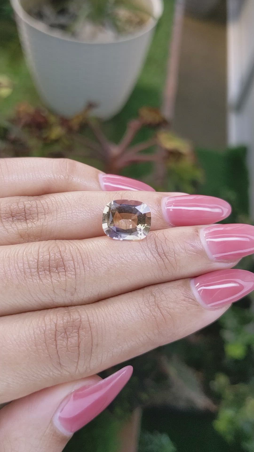 4.10 Ct. Ametrine from Ceylon (Sri Lanka) Size Video