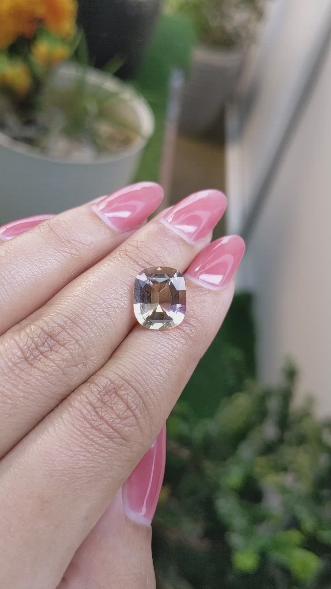 4.10 Ct. Ametrine from Ceylon (Sri Lanka) Size Video