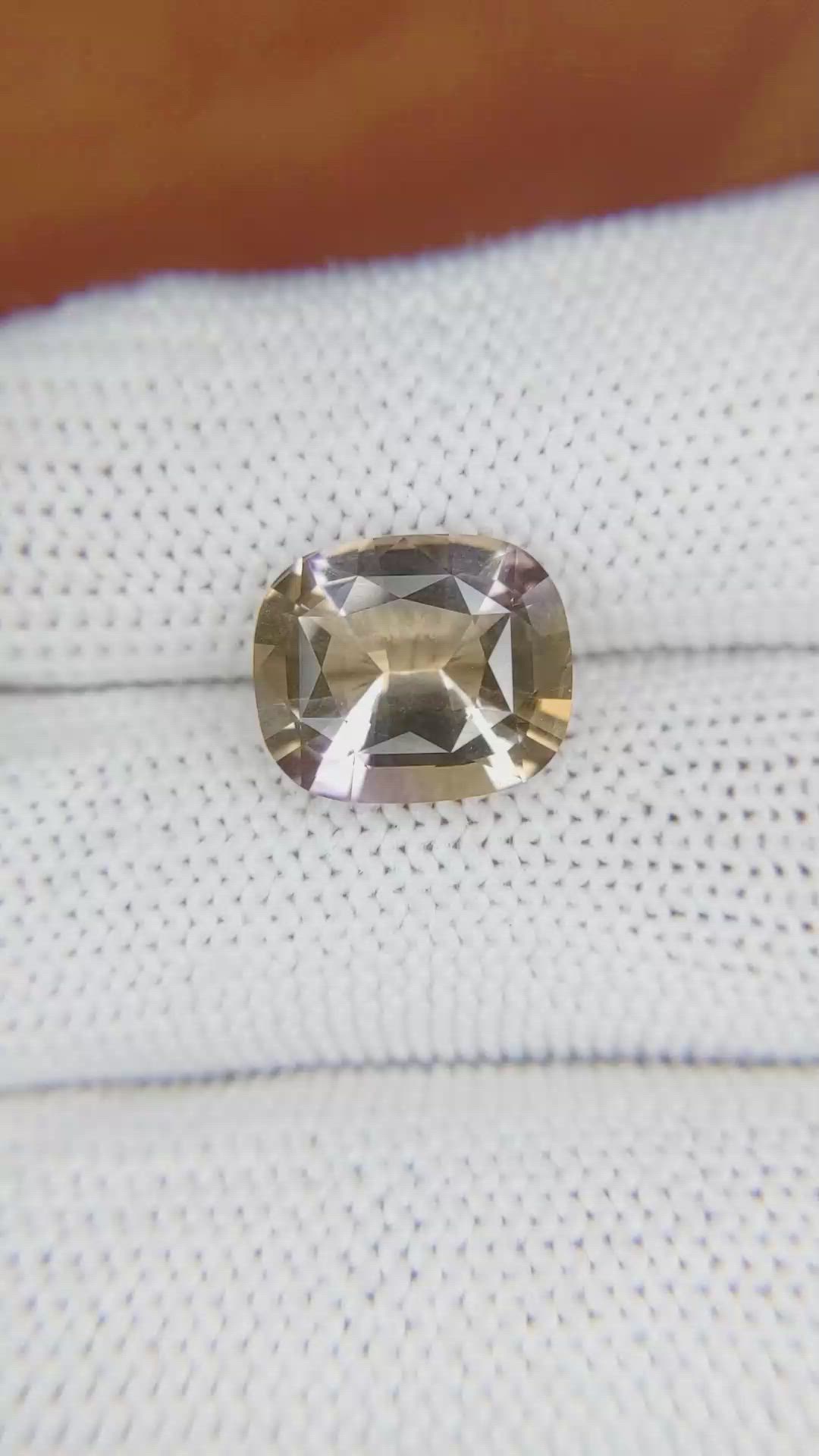 4.10 Ct. Ametrine from Ceylon (Sri Lanka) Size Video