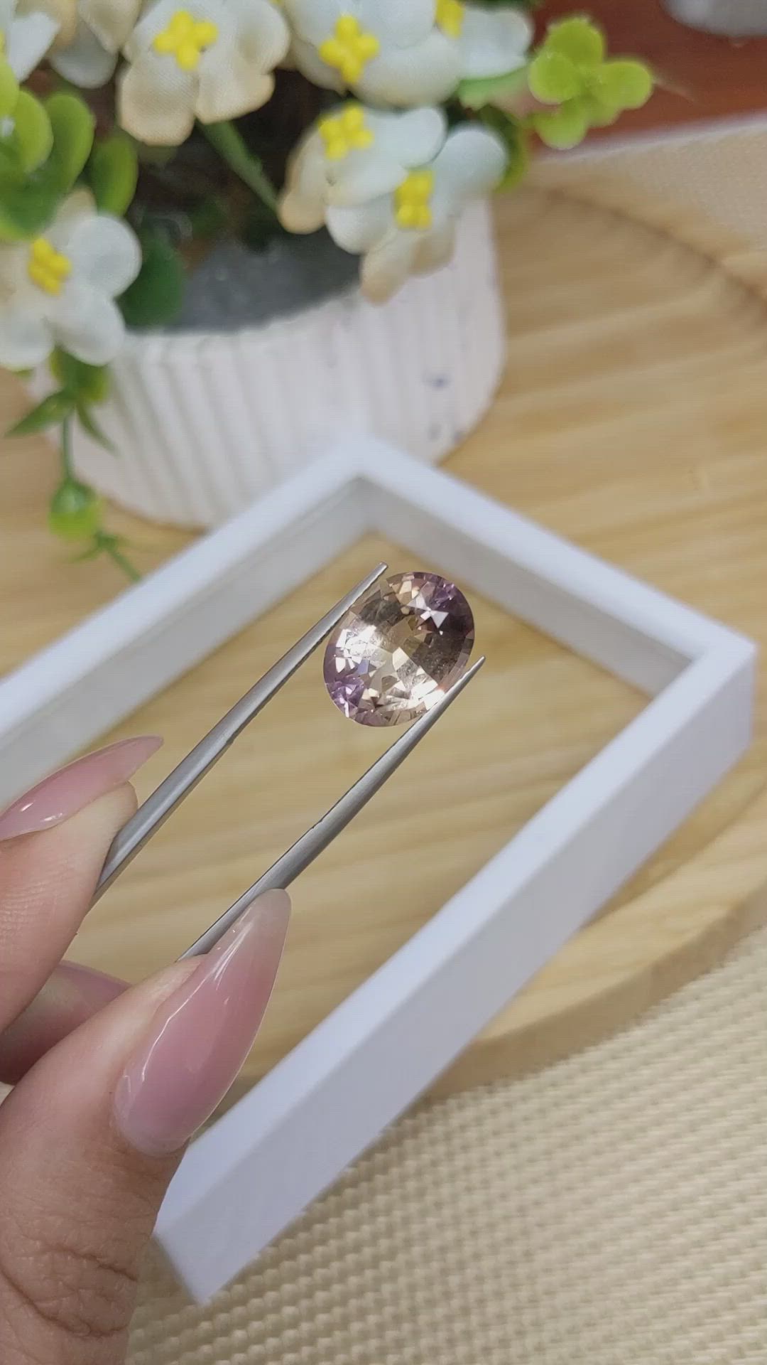 6.00 Ct. Ametrine from Ceylon (Sri Lanka) Size Video