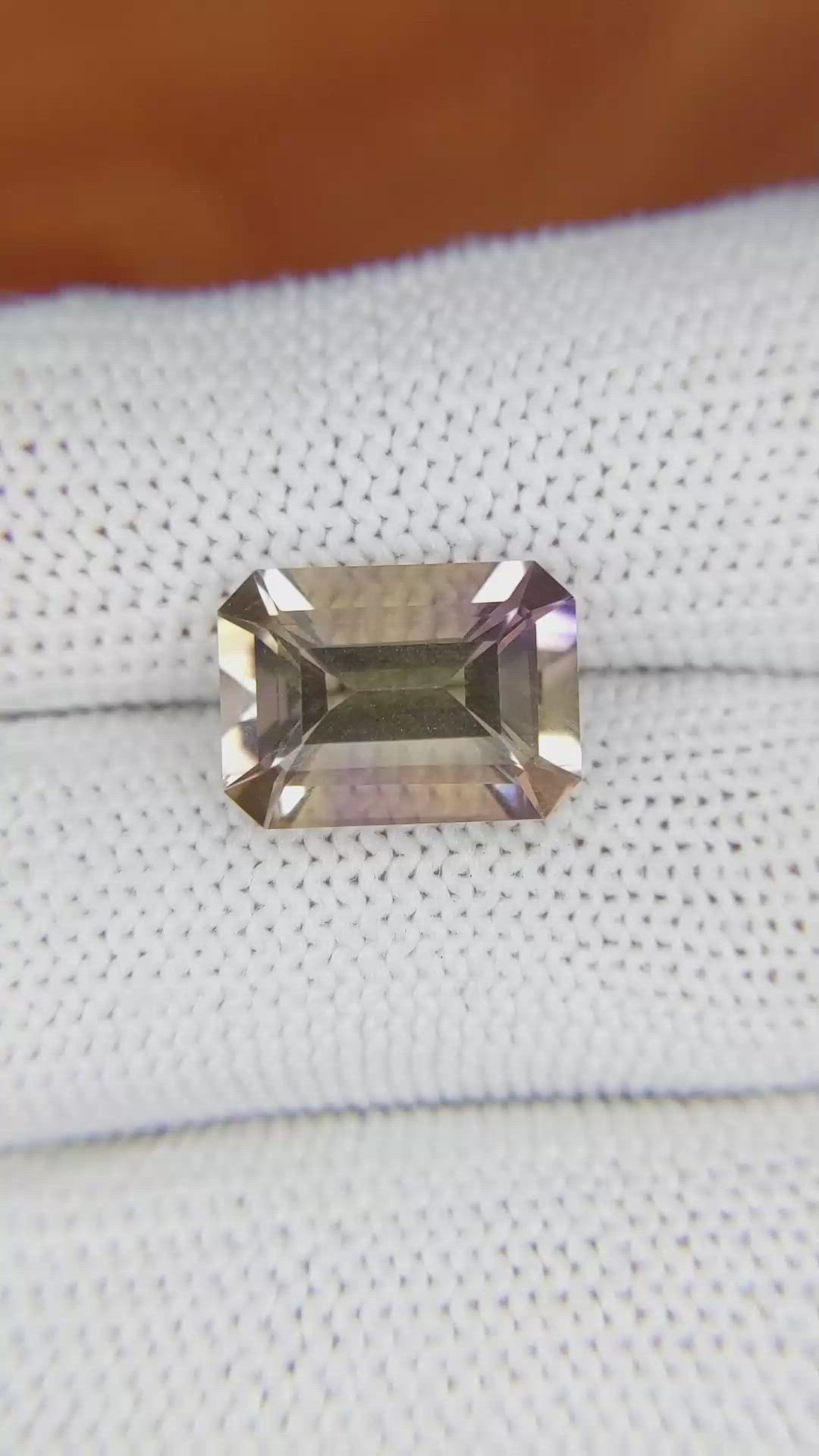 4.89 Ct. Ametrine from Ceylon (Sri Lanka) Size Video