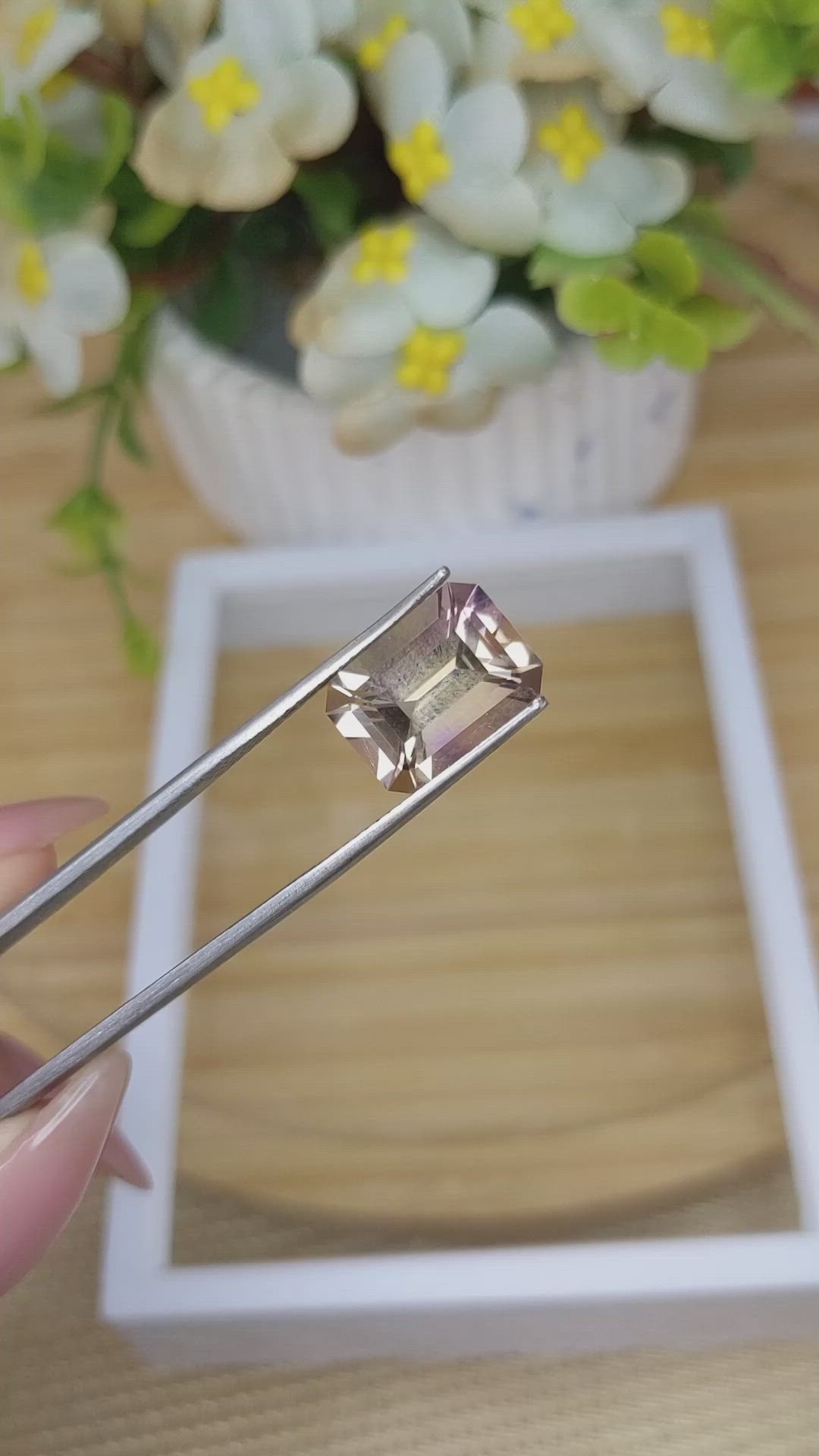 4.89 Ct. Ametrine from Ceylon (Sri Lanka) Size Video