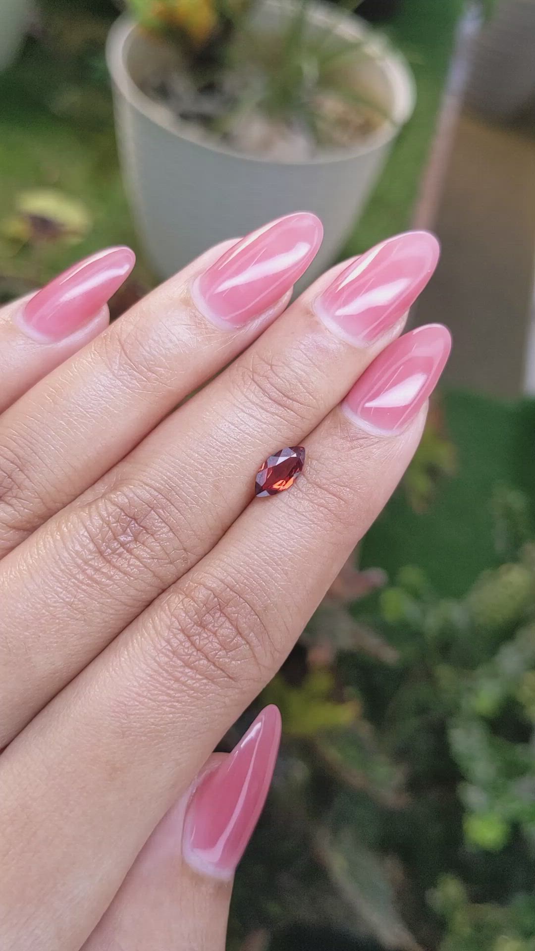 0.84 Ct. Garnet from Ceylon (Sri Lanka) Size Video