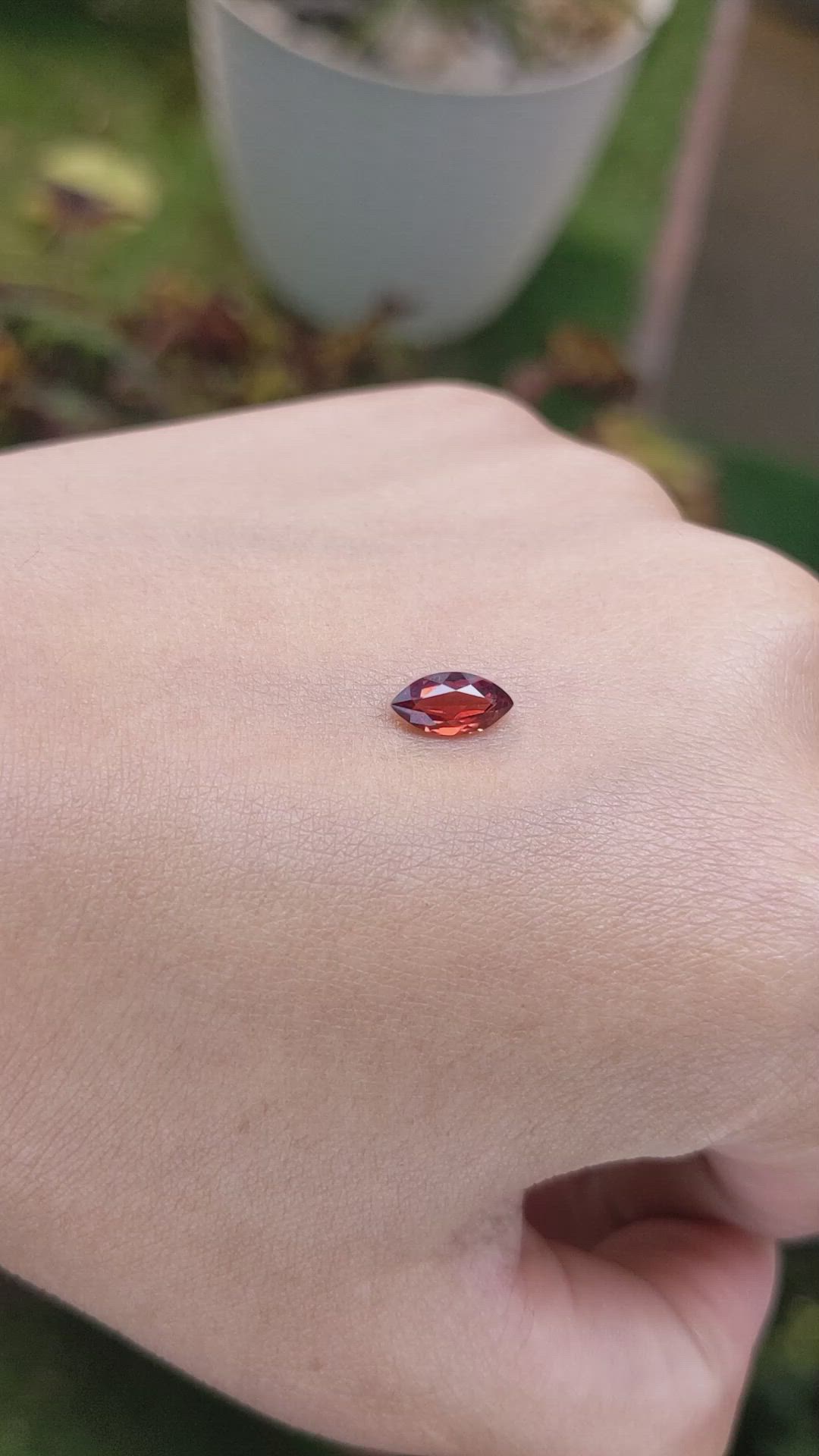 0.84 Ct. Garnet from Ceylon (Sri Lanka) Size Video