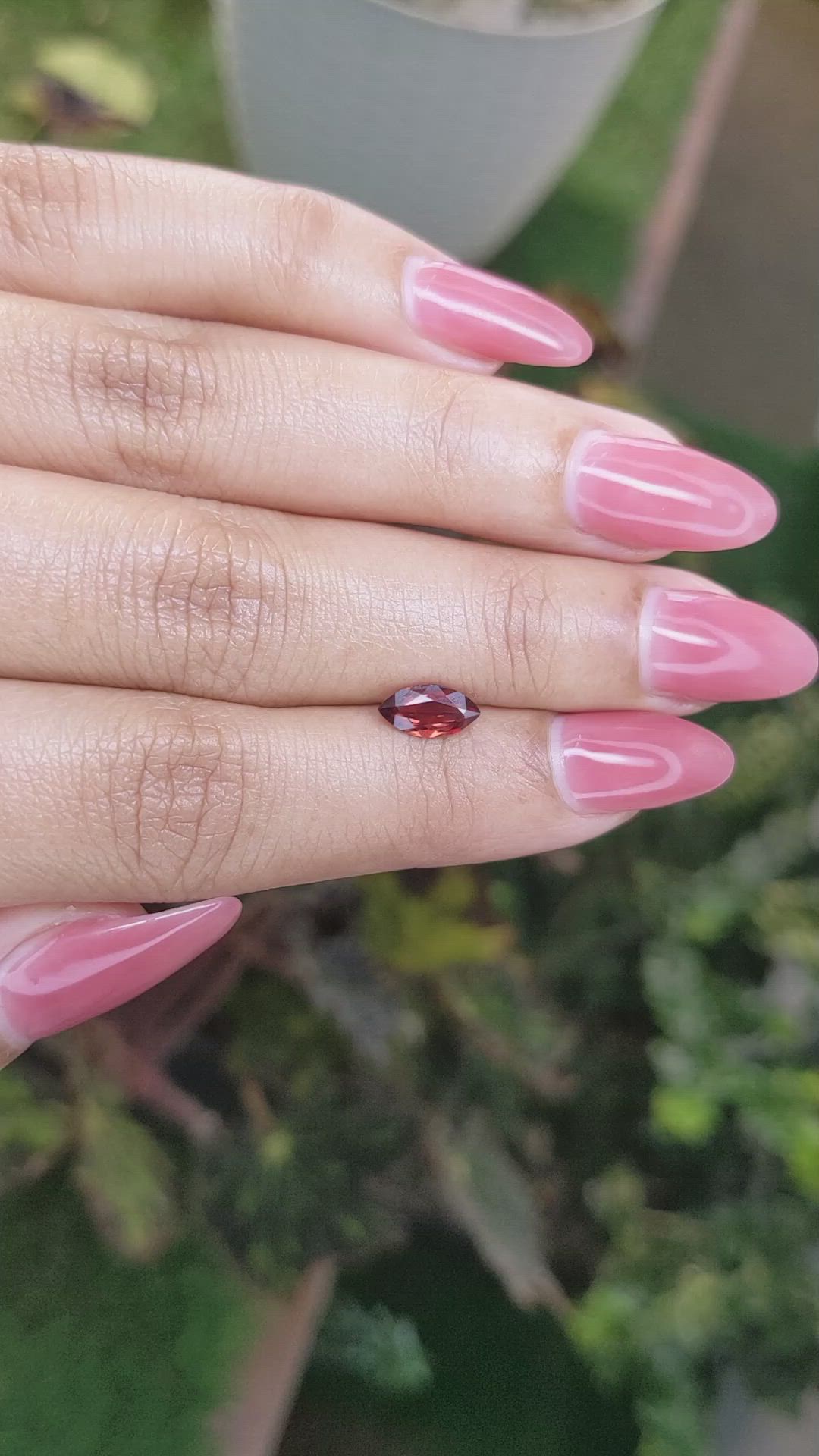 0.84 Ct. Garnet from Ceylon (Sri Lanka) Size Video