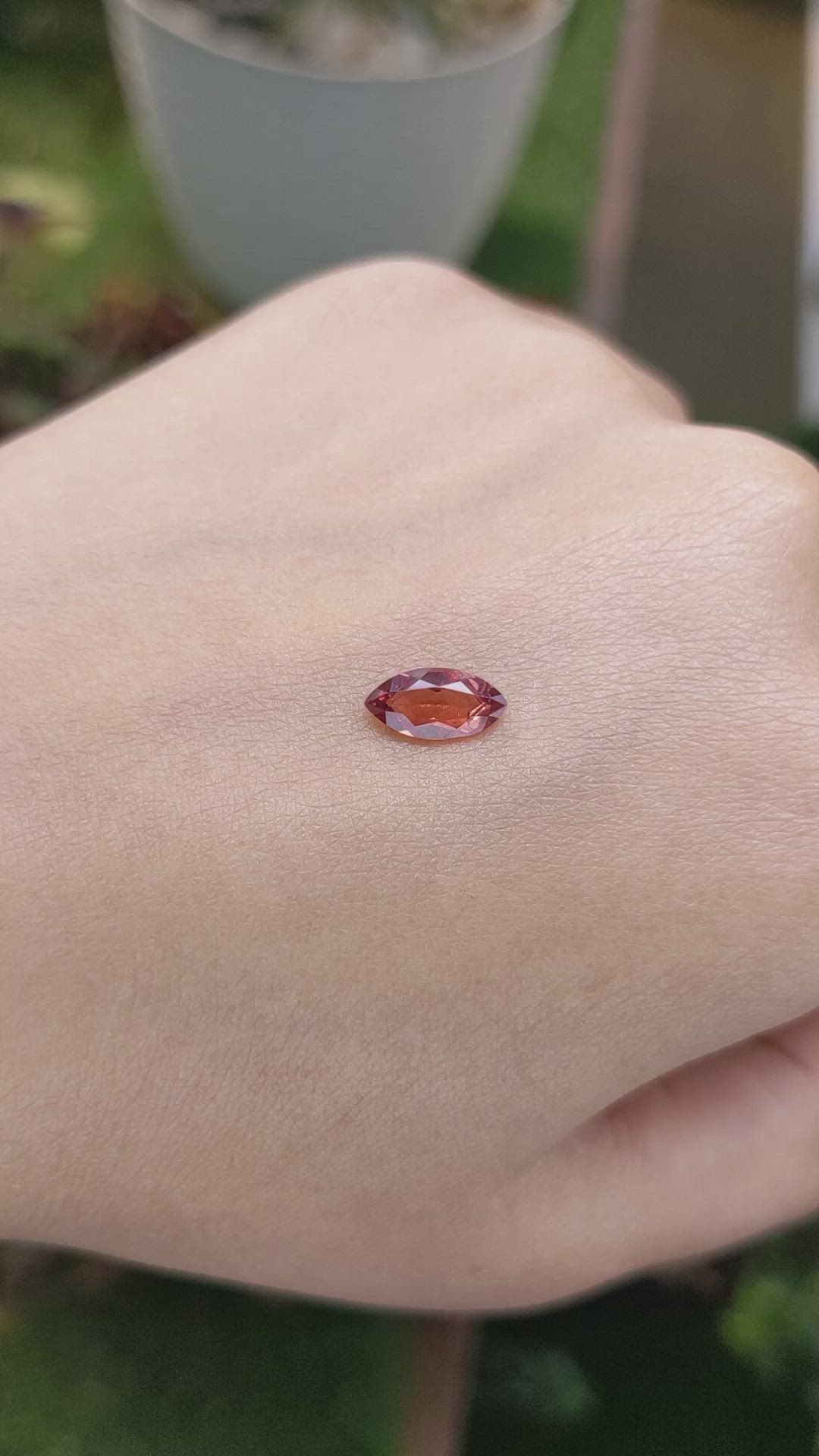 1.03 Ct. Garnet from Ceylon (Sri Lanka) Size Video