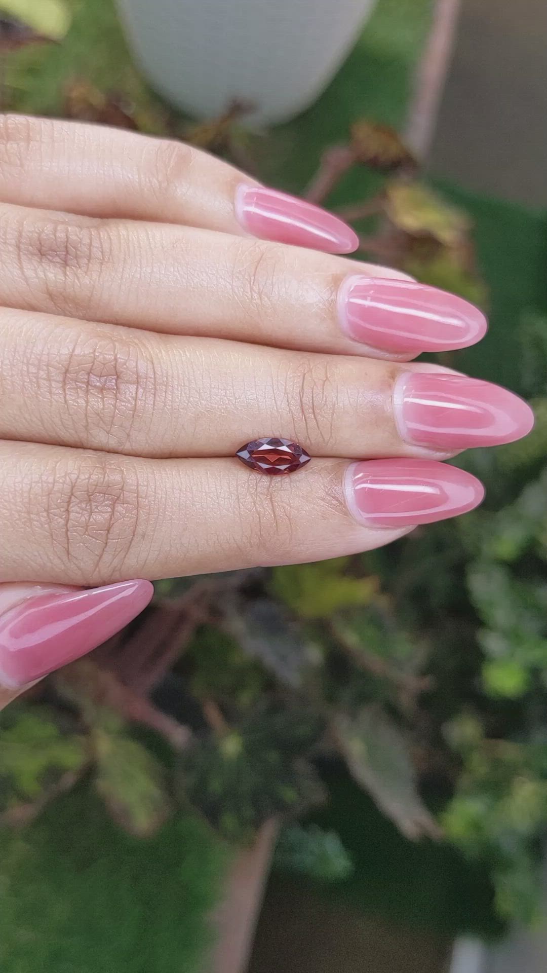 0.83 Ct. Garnet from Ceylon (Sri Lanka) Size Video