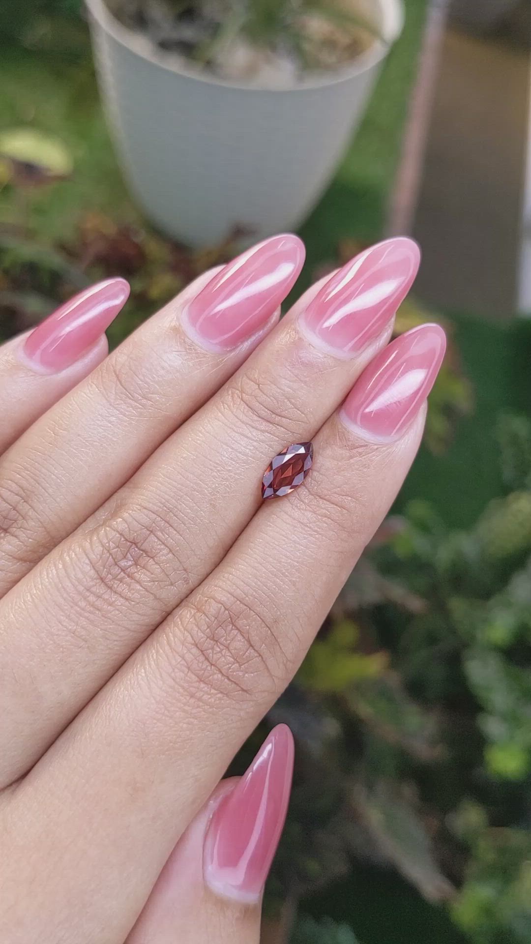 0.83 Ct. Garnet from Ceylon (Sri Lanka) Size Video