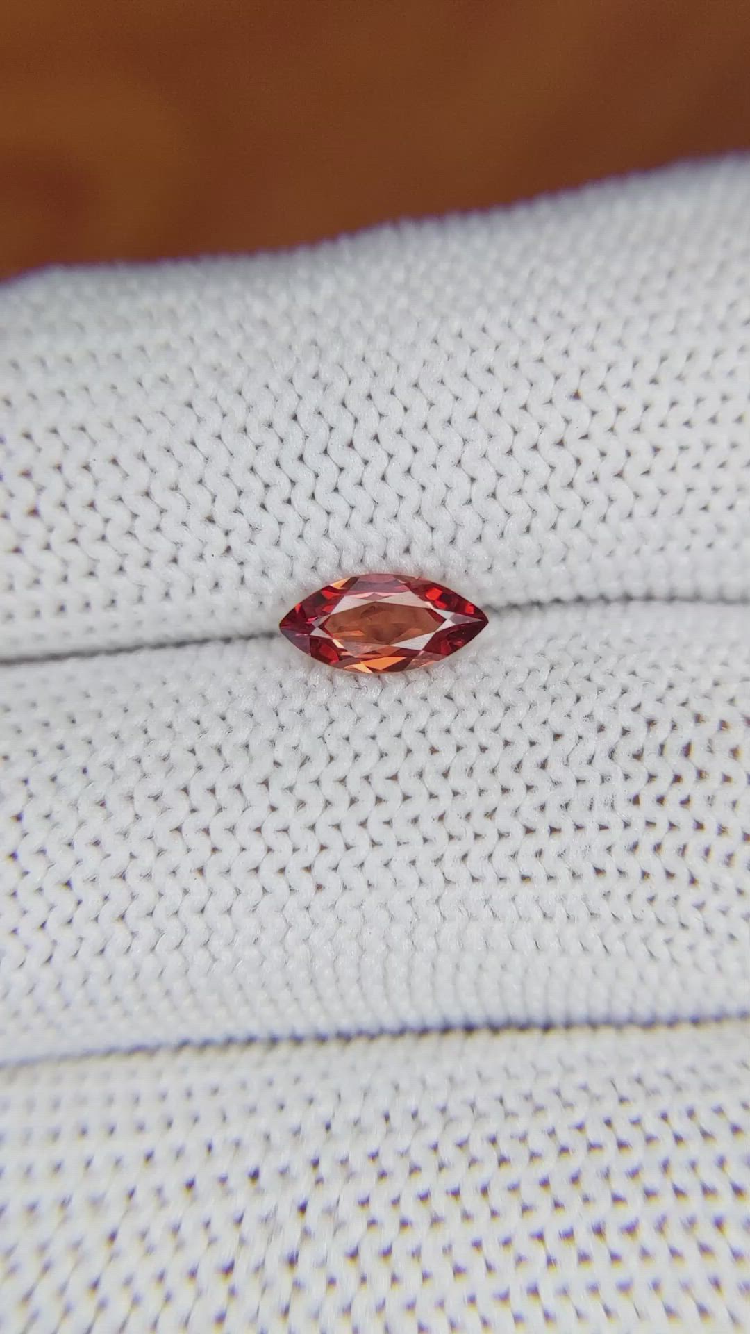 0.75 Ct. Garnet from Ceylon (Sri Lanka) Size Video