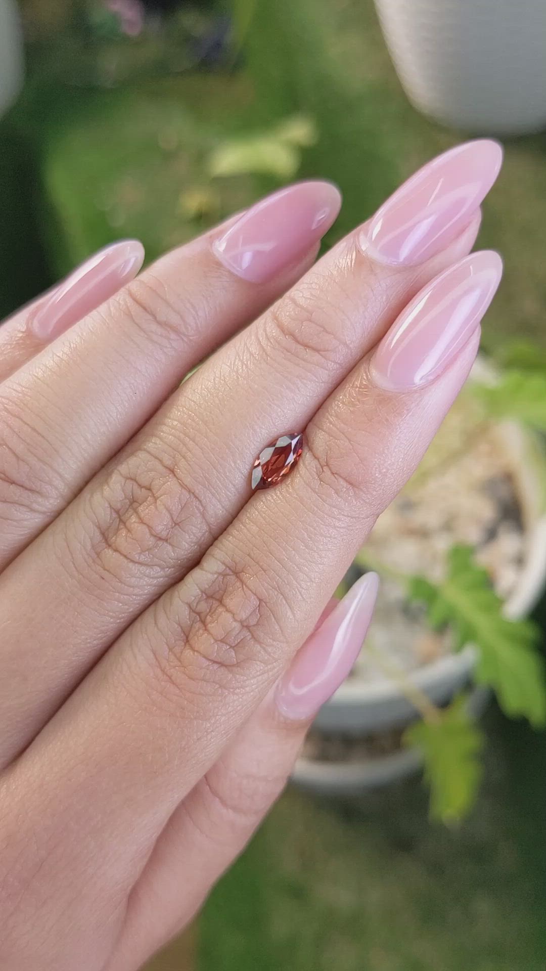 0.75 Ct. Garnet from Ceylon (Sri Lanka) Size Video