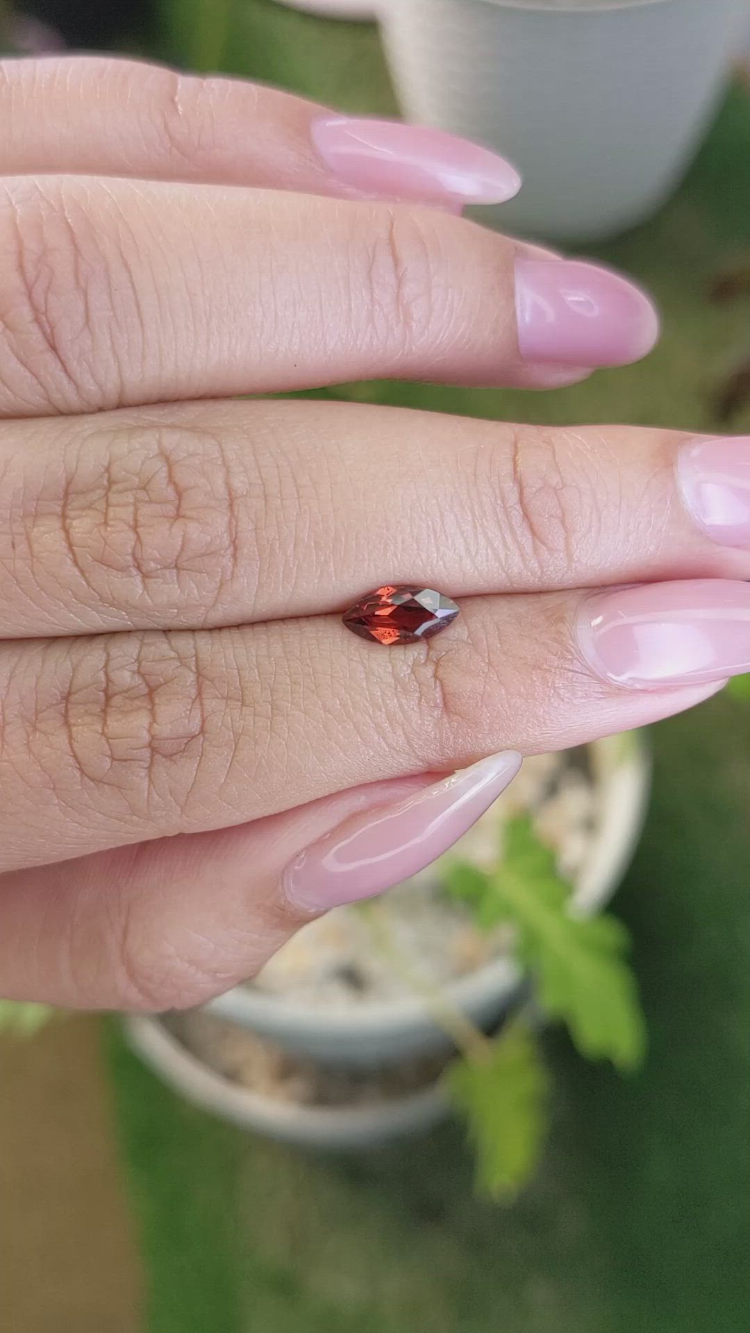 0.96 Ct. Garnet from Ceylon (Sri Lanka) Size Video