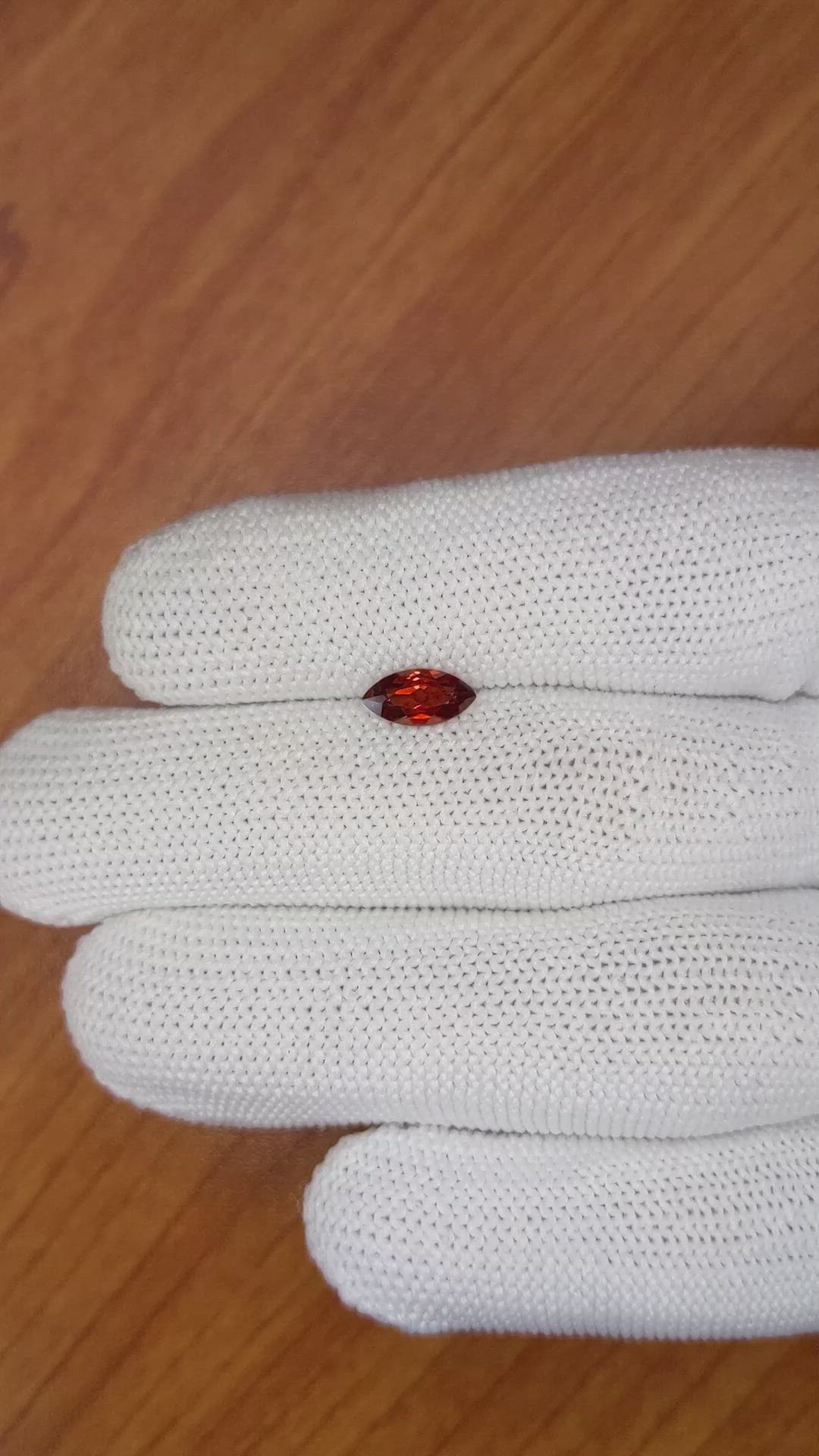 0.96 Ct. Garnet from Ceylon (Sri Lanka) Size Video