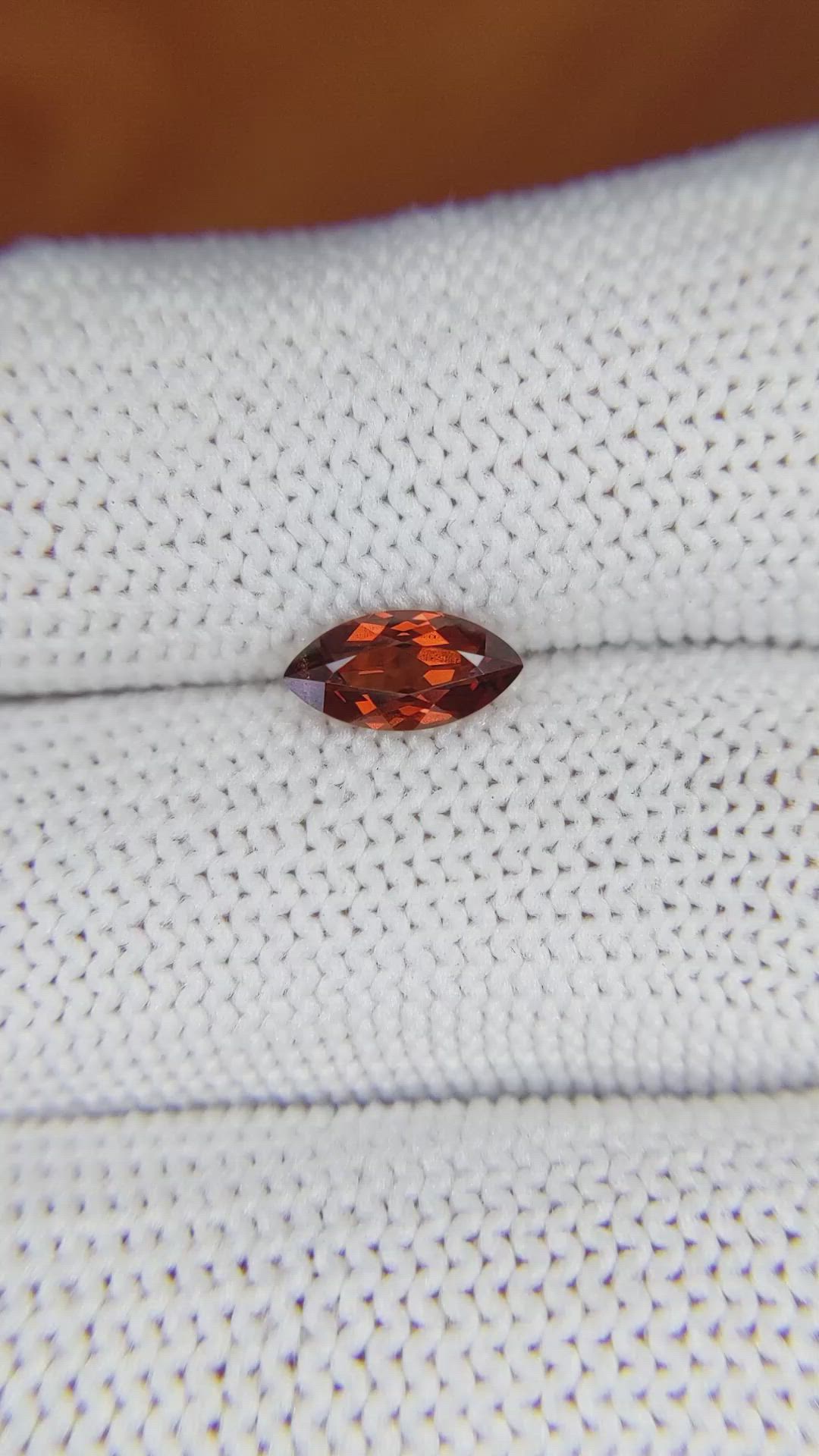 0.96 Ct. Garnet from Ceylon (Sri Lanka) Size Video
