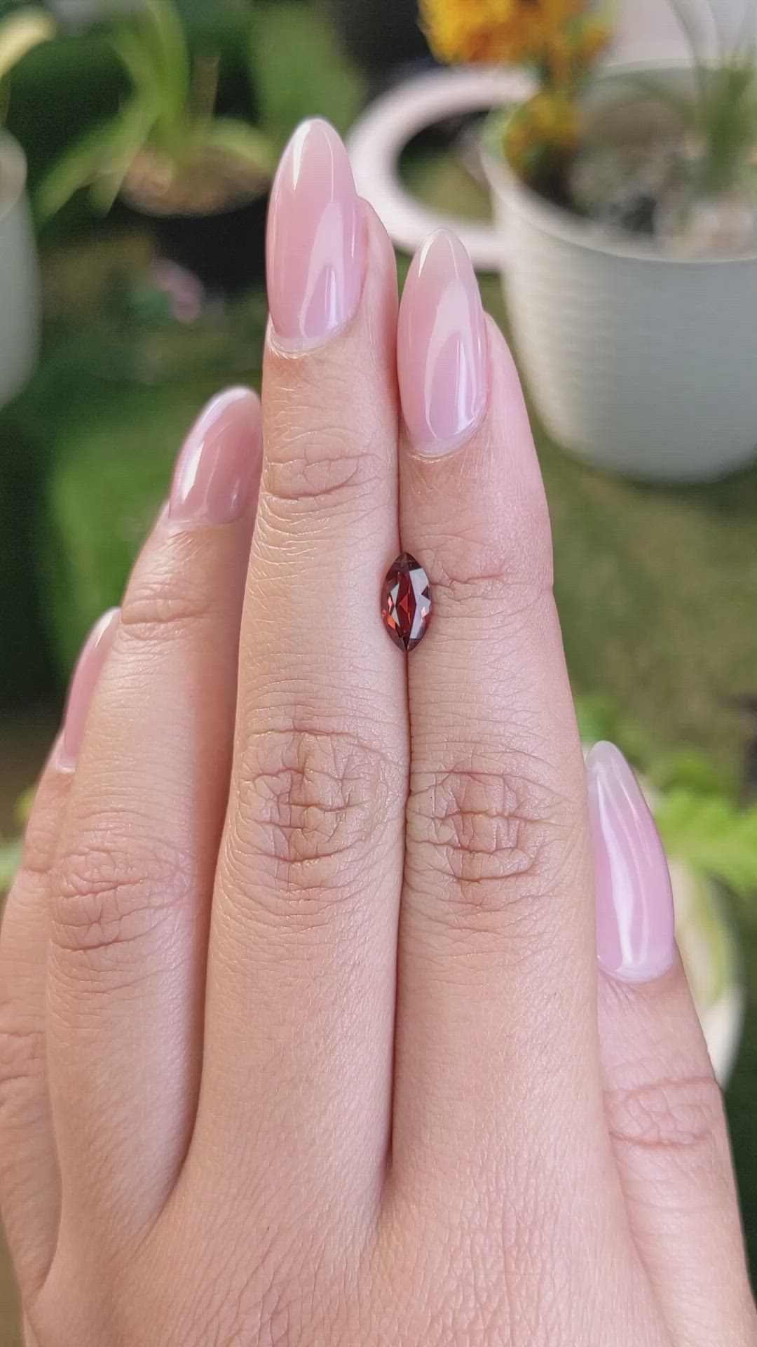 0.96 Ct. Garnet from Ceylon (Sri Lanka) Size Video